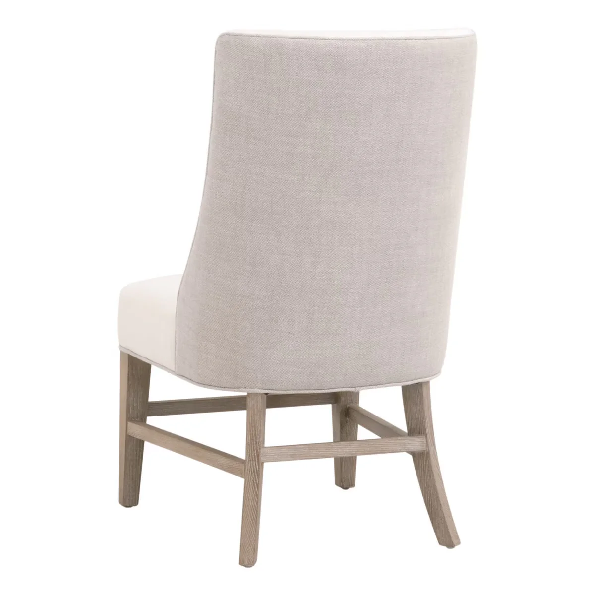 Essentials For Living Duet Head Dining Chair ~ LiveSmart Peyton-Pearl, Performance Bisque French Linen WithNatural Gray Ash Frame - Image 4