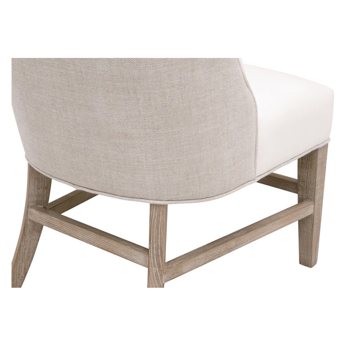 Essentials For Living Duet Head Dining Chair ~ LiveSmart Peyton-Pearl, Performance Bisque French Linen WithNatural Gray Ash Frame - Image 6