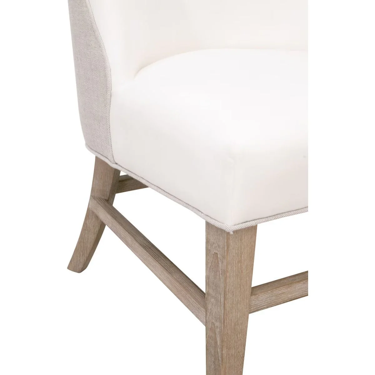 Essentials For Living Duet Head Dining Chair ~ LiveSmart Peyton-Pearl, Performance Bisque French Linen WithNatural Gray Ash Frame - Image 7