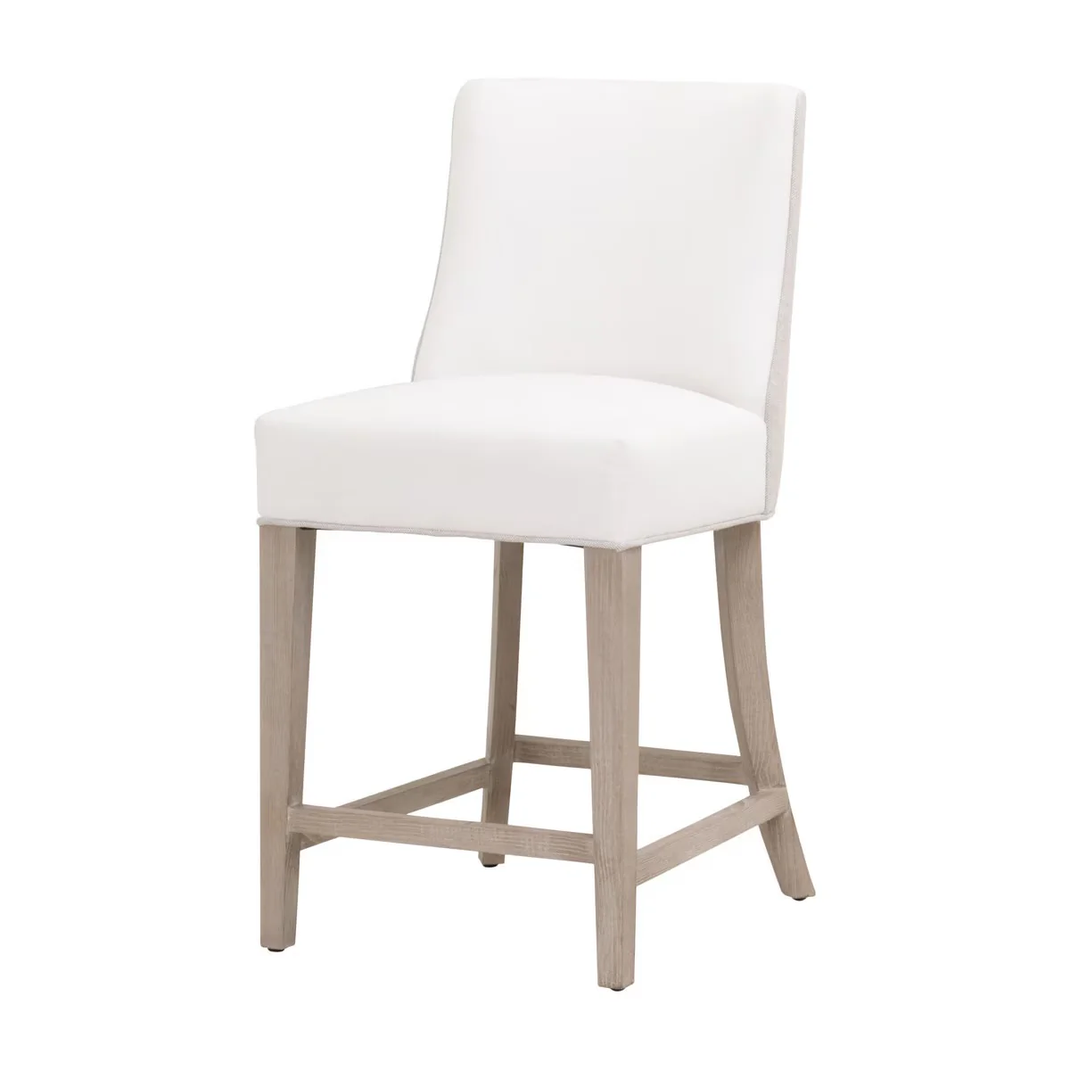Essentials For Living Duet Counter Stool ~ LiveSmart Peyton-Pearl, Performance Bisque French Linen With Natural Gray Ash Frame - Image 2