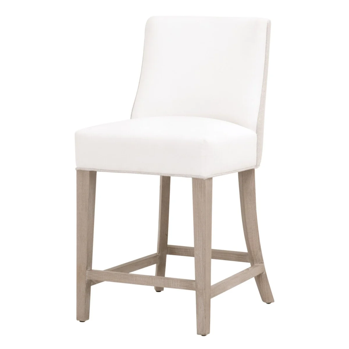 Essentials For Living Duet Counter Stool ~ LiveSmart Peyton-Pearl, Performance Bisque French Linen With Natural Gray Ash Frame - Image 2