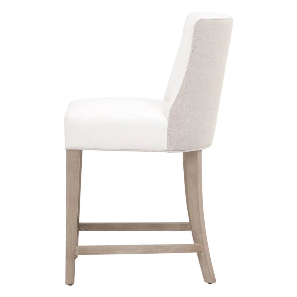 Essentials For Living Duet Counter Stool ~ LiveSmart Peyton-Pearl, Performance Bisque French Linen With Natural Gray Ash Frame - Image 3