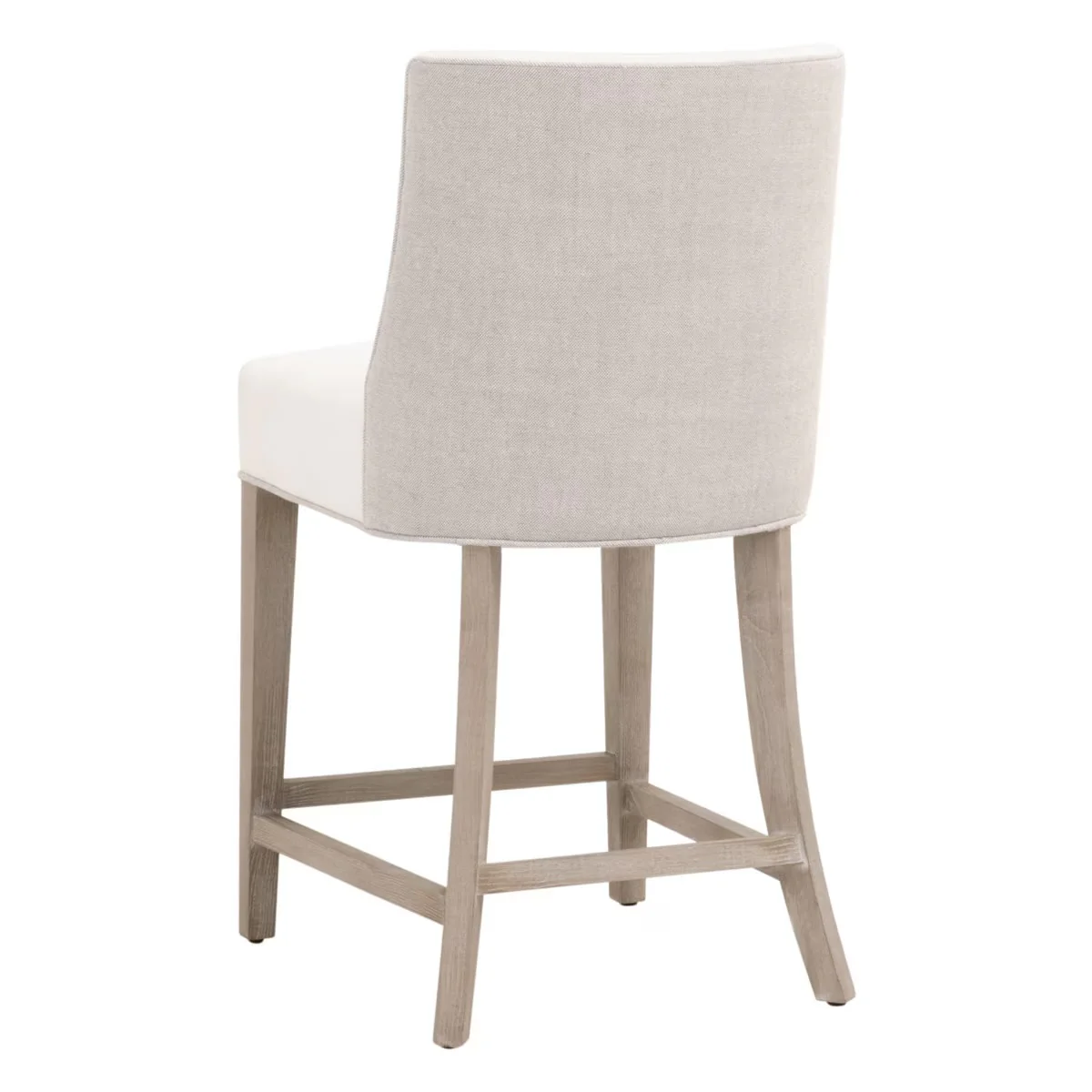 Essentials For Living Duet Counter Stool ~ LiveSmart Peyton-Pearl, Performance Bisque French Linen With Natural Gray Ash Frame - Image 4