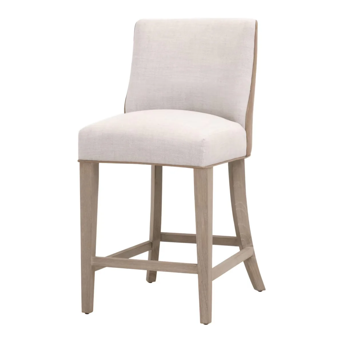 Essentials For Living Duet Counter Stool ~ Performance Bisque French Linen, Ivanhoe-Toast With Natural Gray Ash Frame - Image 2