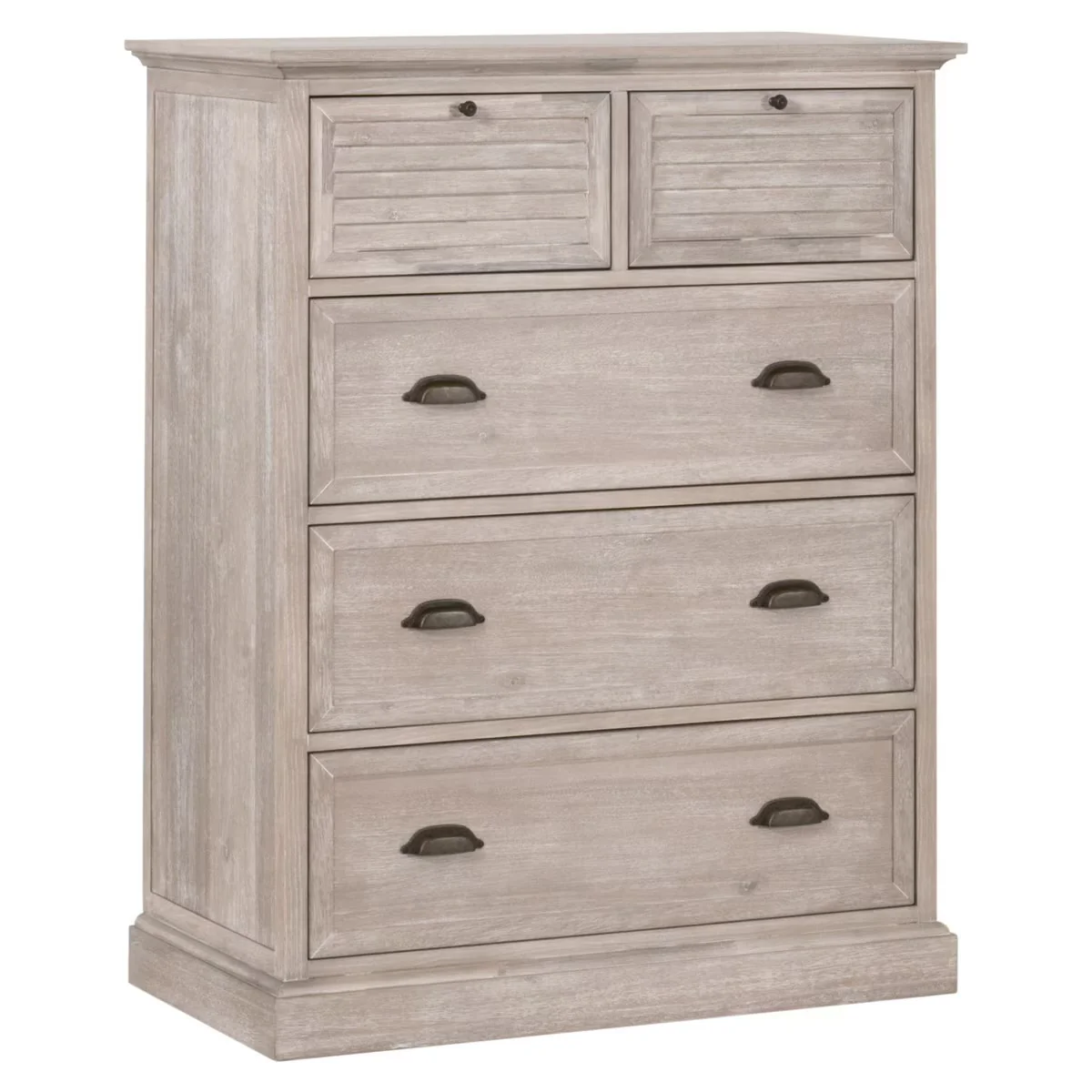 Essentials For Living Eden 5-Drawer High Chest~ Natural Gray Acacia - Image 3