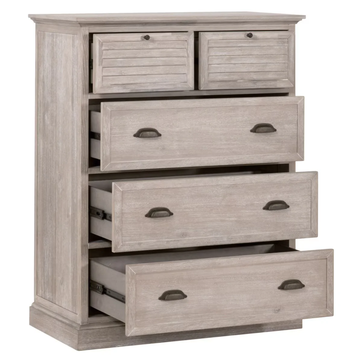 Essentials For Living Eden 5-Drawer High Chest~ Natural Gray Acacia - Image 4