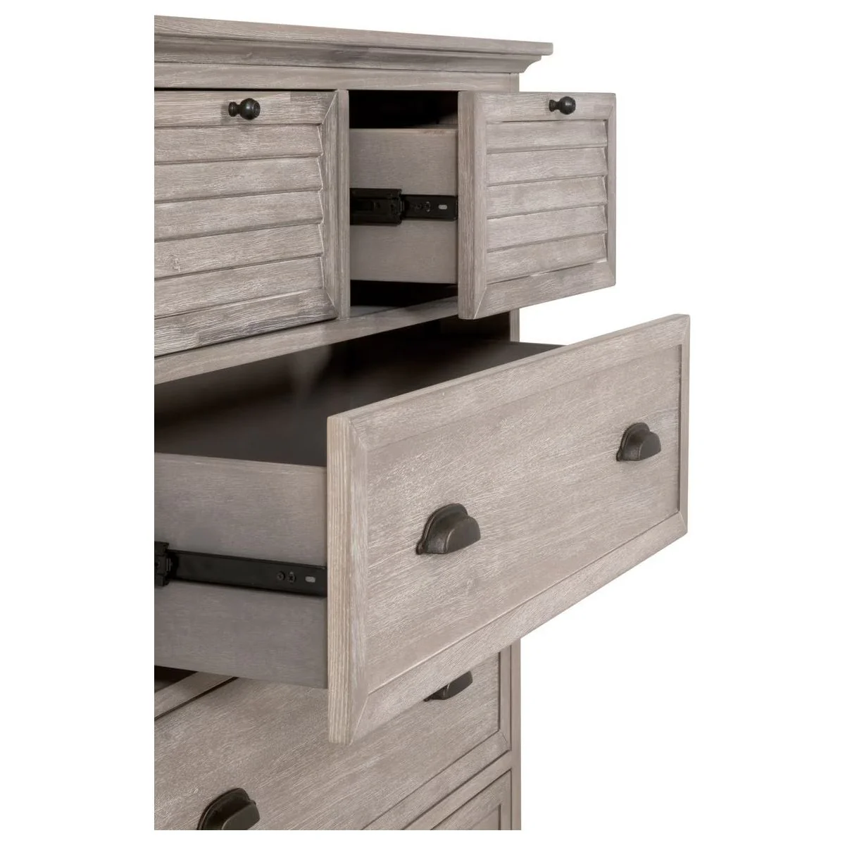 Essentials For Living Eden 5-Drawer High Chest~ Natural Gray Acacia - Image 8