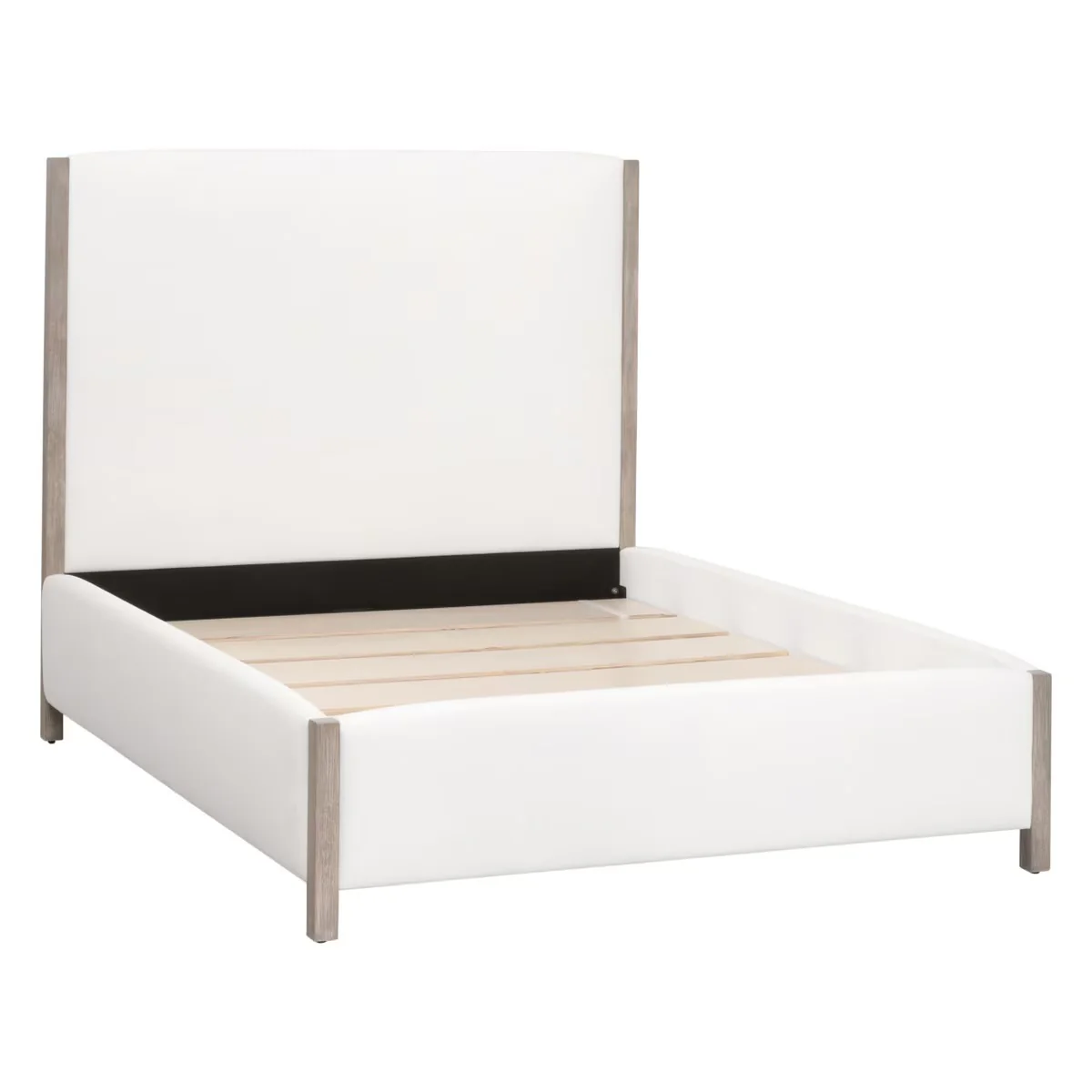 Essentials For Living Emmett Standard King Bed ~ LiveSmart Peyton-Pearl Performance Fabric With Natural Gray Oak - Image 5