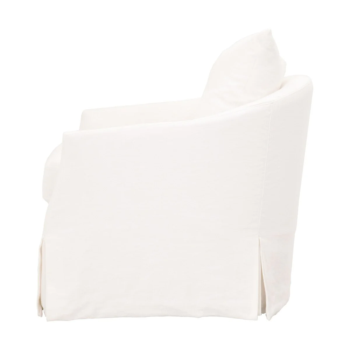 Essentials For Living Faye Slipcover Swivel Club Chair ~ Cream Crepe - Image 3