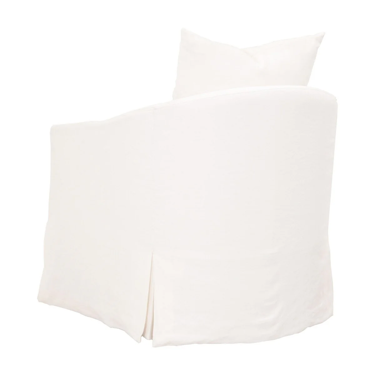 Essentials For Living Faye Slipcover Swivel Club Chair ~ Cream Crepe - Image 4