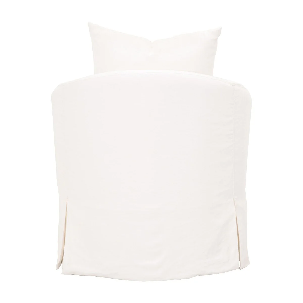 Essentials For Living Faye Slipcover Swivel Club Chair ~ Cream Crepe - Image 5
