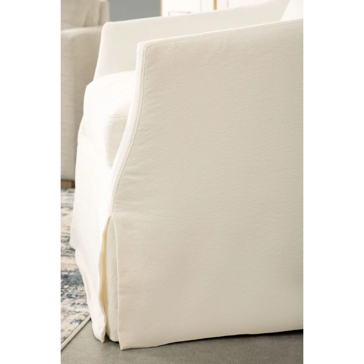 Essentials For Living Faye Slipcover Swivel Club Chair ~ Cream Crepe - Image 8