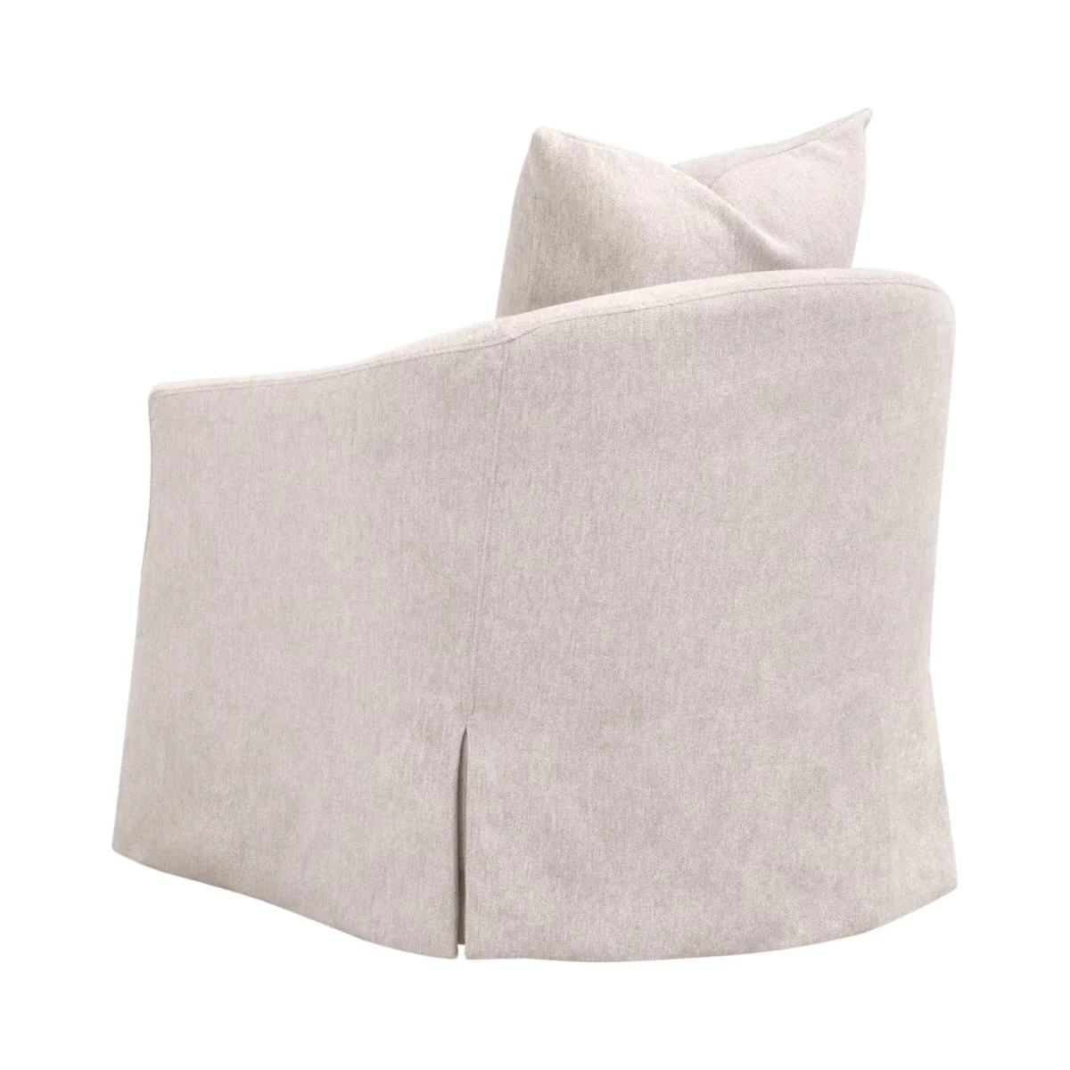 Essentials For Living Faye Slipcover Swivel Club Chair ~ LiveSmart Halifax-Ivory - Image 3