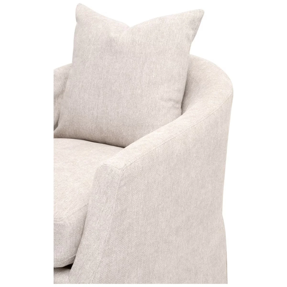 Essentials For Living Faye Slipcover Swivel Club Chair ~ LiveSmart Halifax-Ivory - Image 5