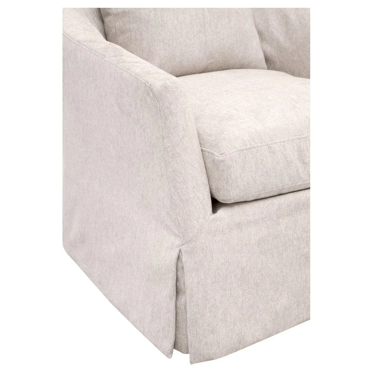 Essentials For Living Faye Slipcover Swivel Club Chair ~ LiveSmart Halifax-Ivory - Image 6
