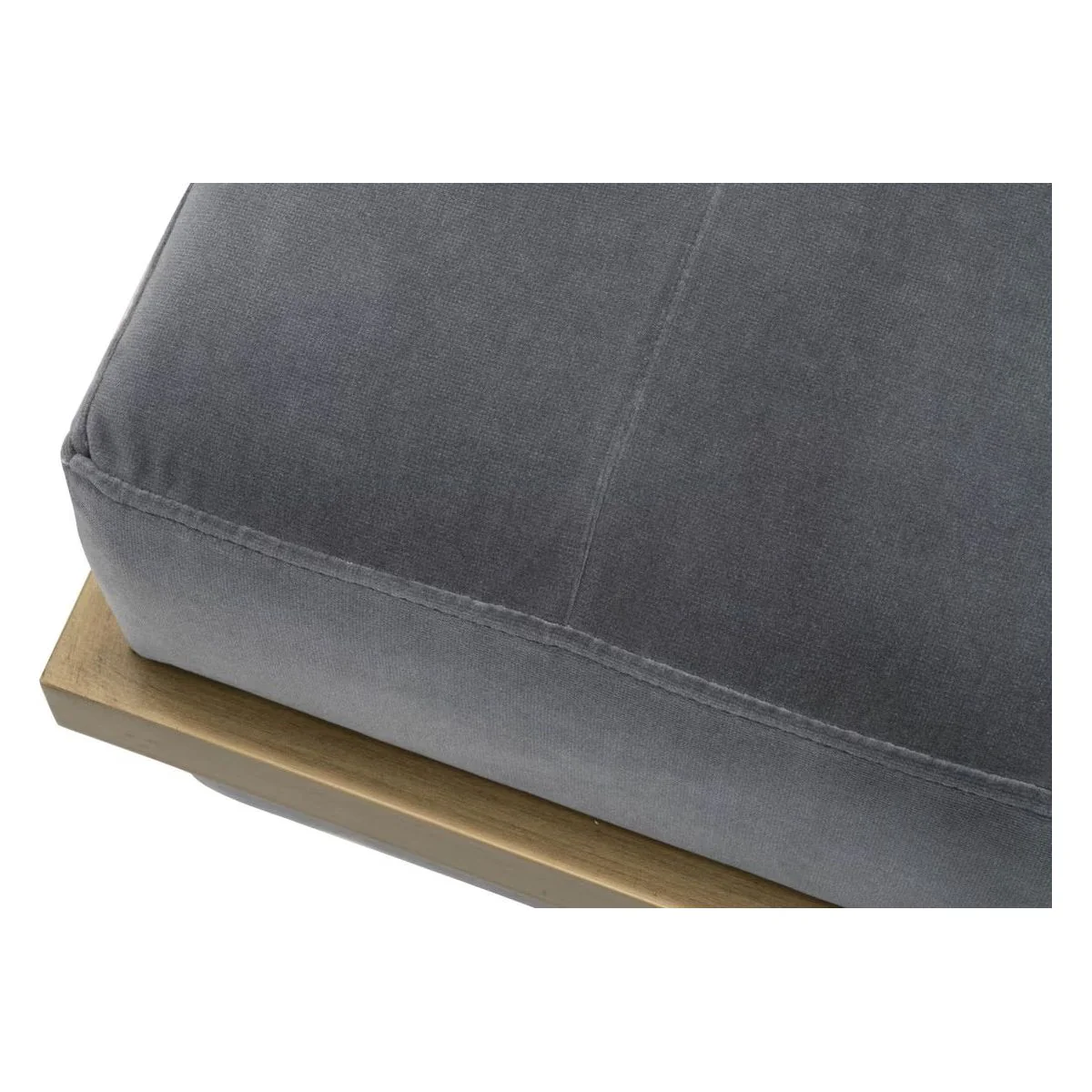Essentials For Living Fiona Upholstered Bench ~ Blush Gray Velvet And Brass - Image 4