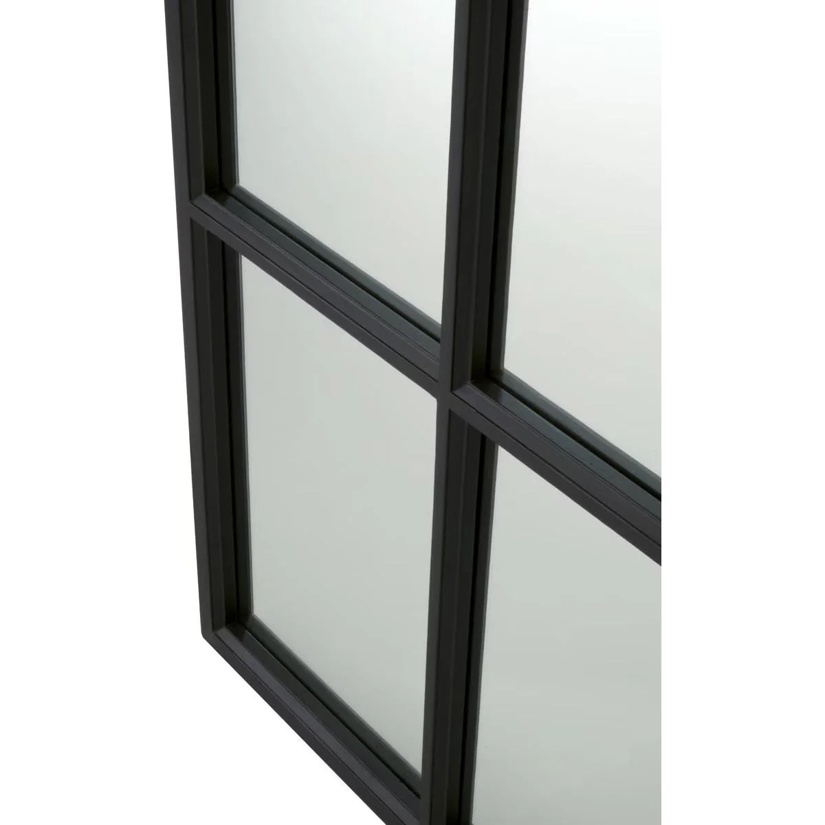 Essentials For Living Grid Mirror ~ Matte Black Oak - Image 3