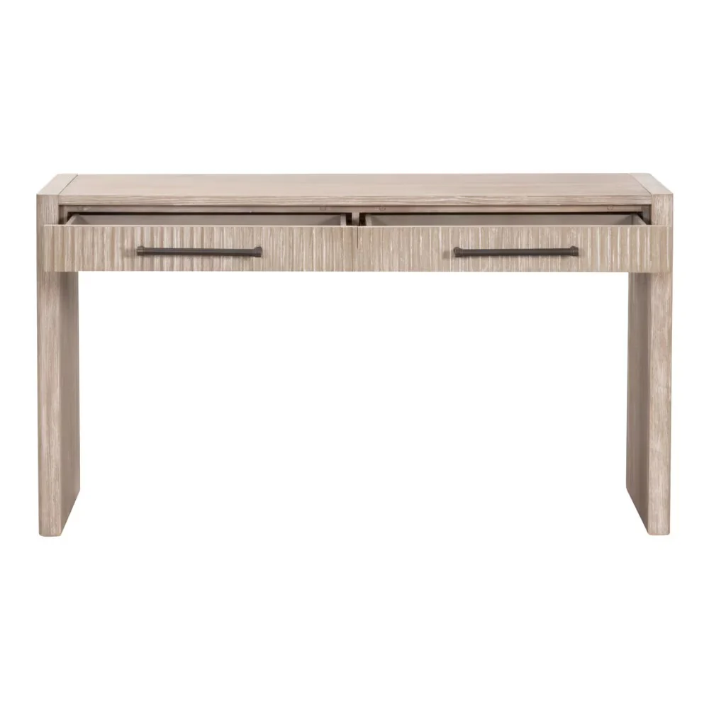 Essentials For Living Halloway 2- Drawer Console Table ~ Natural Gray Acacia - Image 2