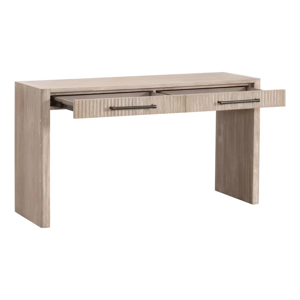 Essentials For Living Halloway 2- Drawer Console Table ~ Natural Gray Acacia - Image 4