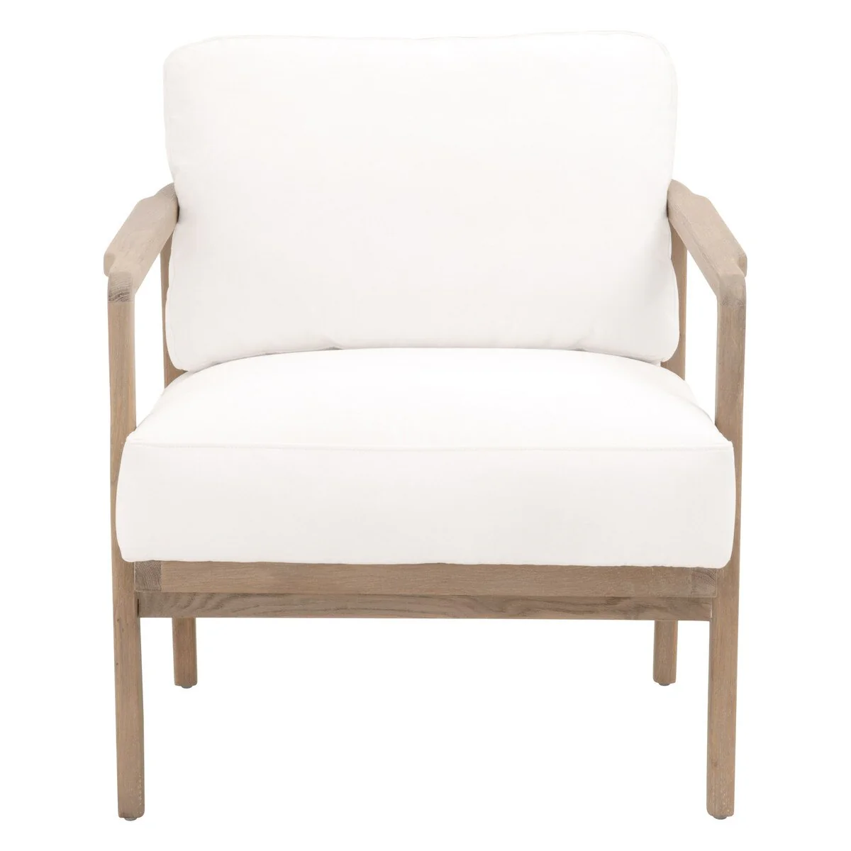 Essentials For Living Harbor Club Chair ~ LiveSmart Peyton-Pearl, White Rope, Smoke Gray Oak