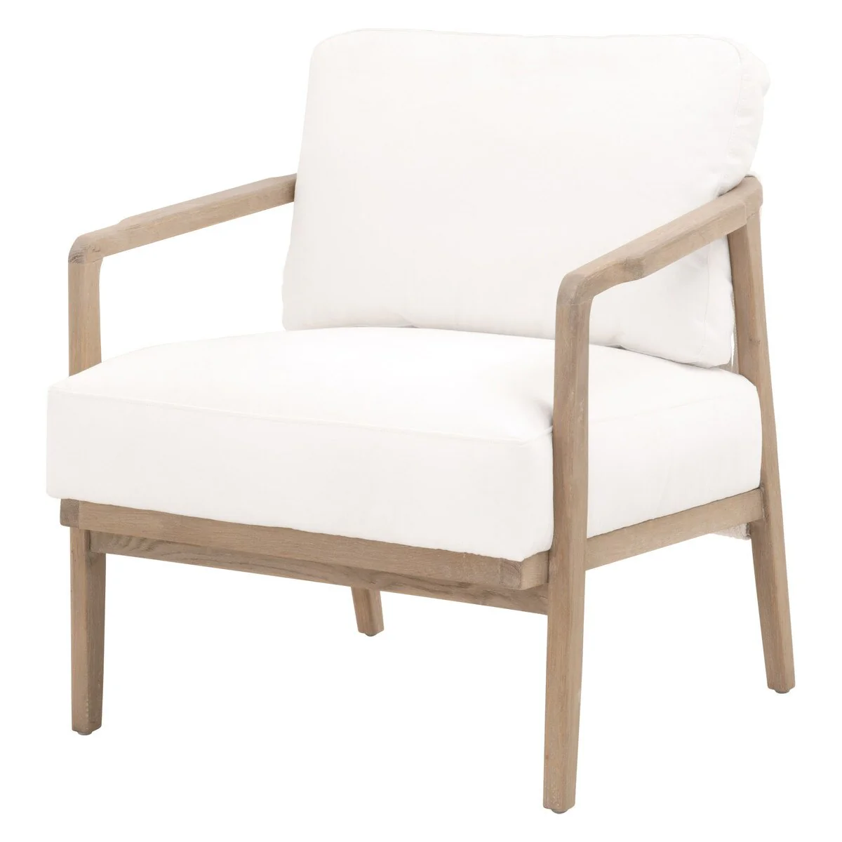 Essentials For Living Harbor Club Chair ~ LiveSmart Peyton-Pearl, White Rope, Smoke Gray Oak - Image 2