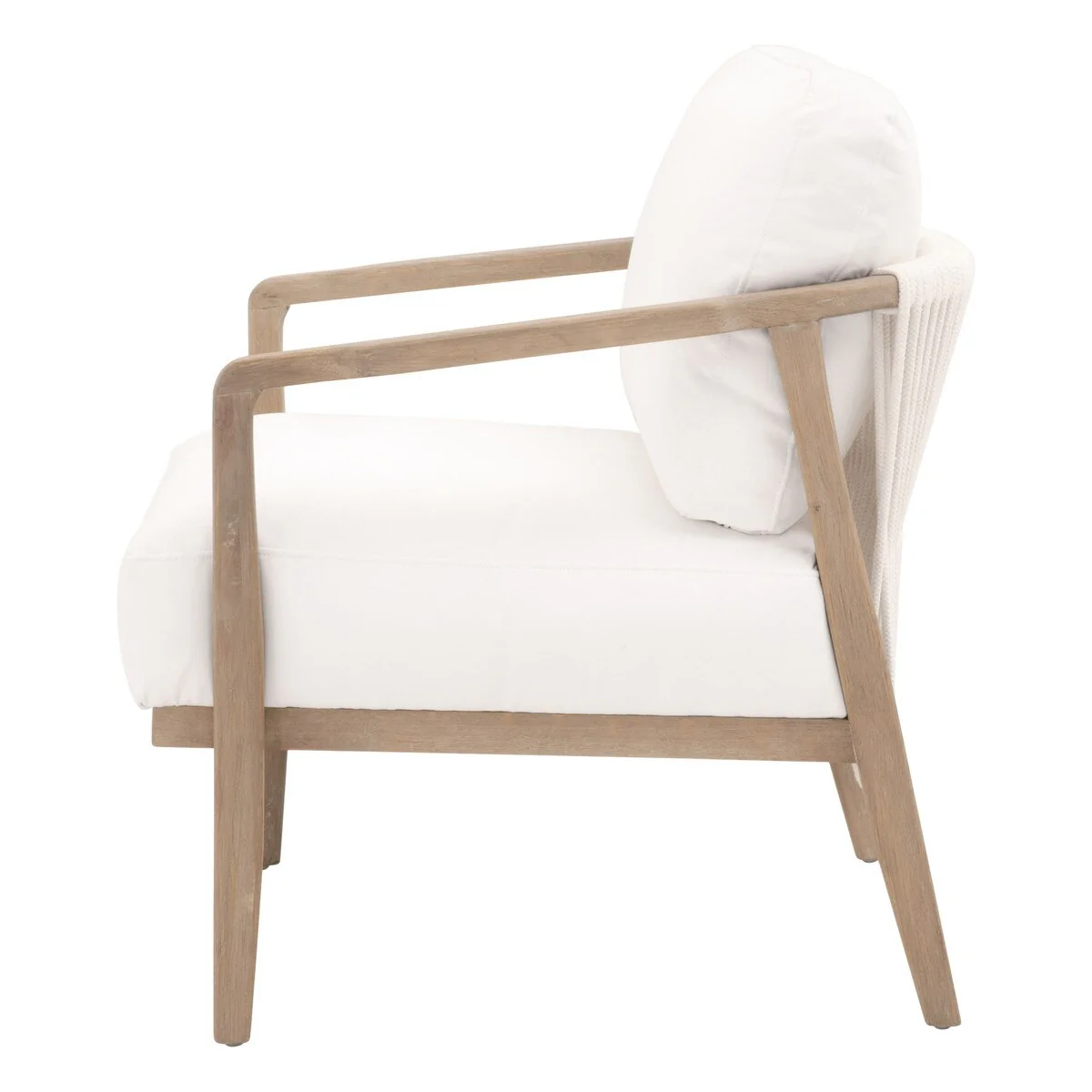 Essentials For Living Harbor Club Chair ~ LiveSmart Peyton-Pearl, White Rope, Smoke Gray Oak - Image 3