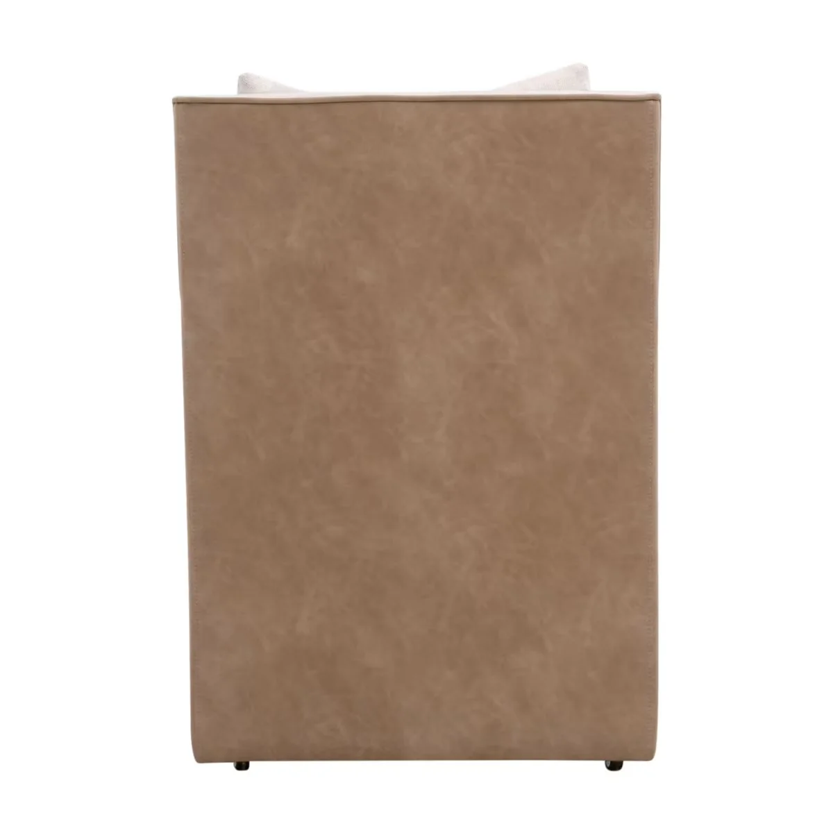 Essentials For Living Harmony Arm Dining Chair with Casters ~ Performance Bisque French Linen, Ivanhoe-Toast - Image 5