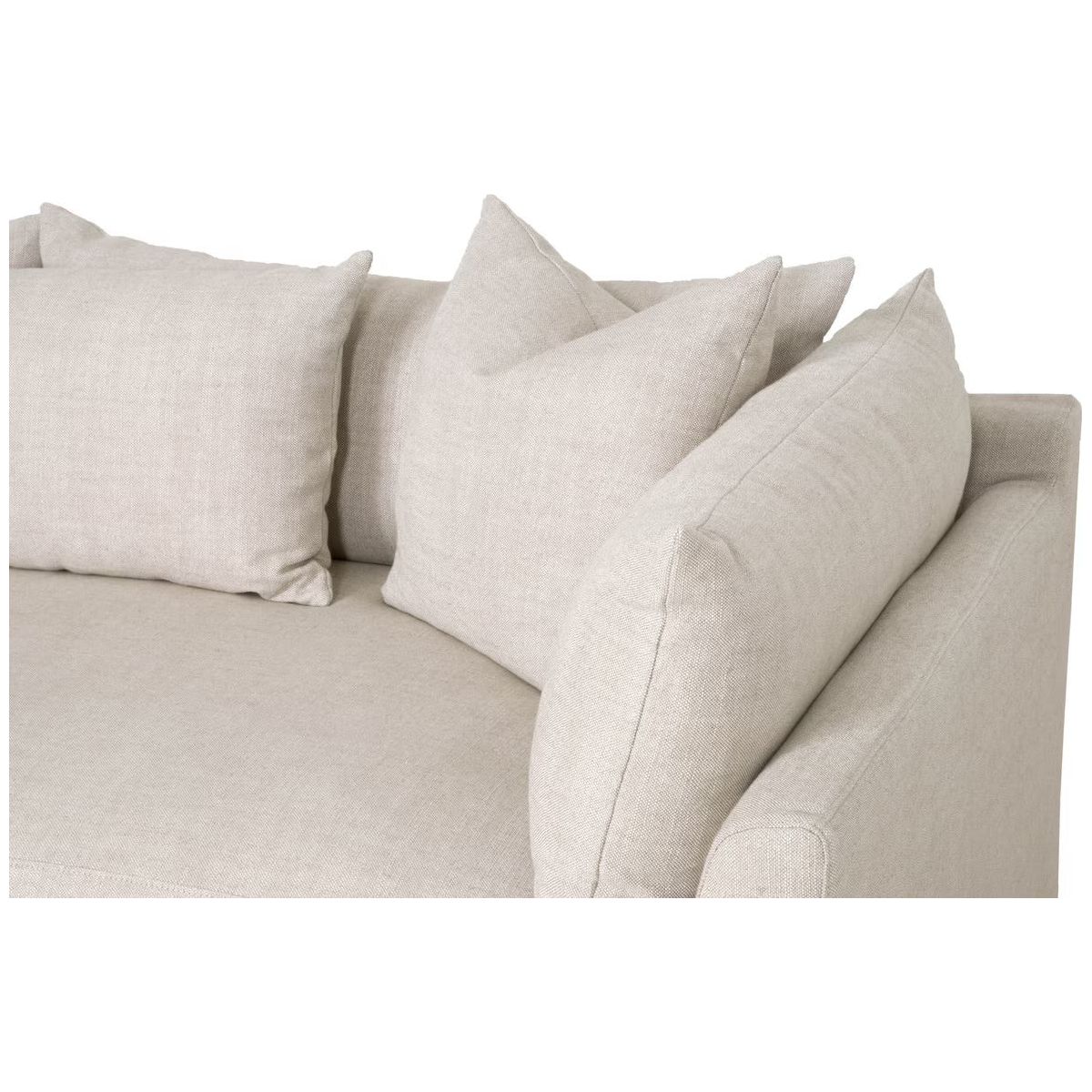 Essentials For Living Haven 110” Lounge Slipcovered LF Sectional ~ Bisque - Image 4
