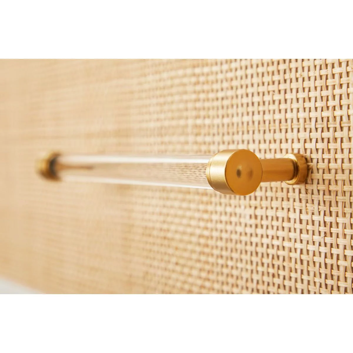 Essentials For Living Holland 6-Drawer Double Dresser~ Matte White and Natural Rattan - Image 5