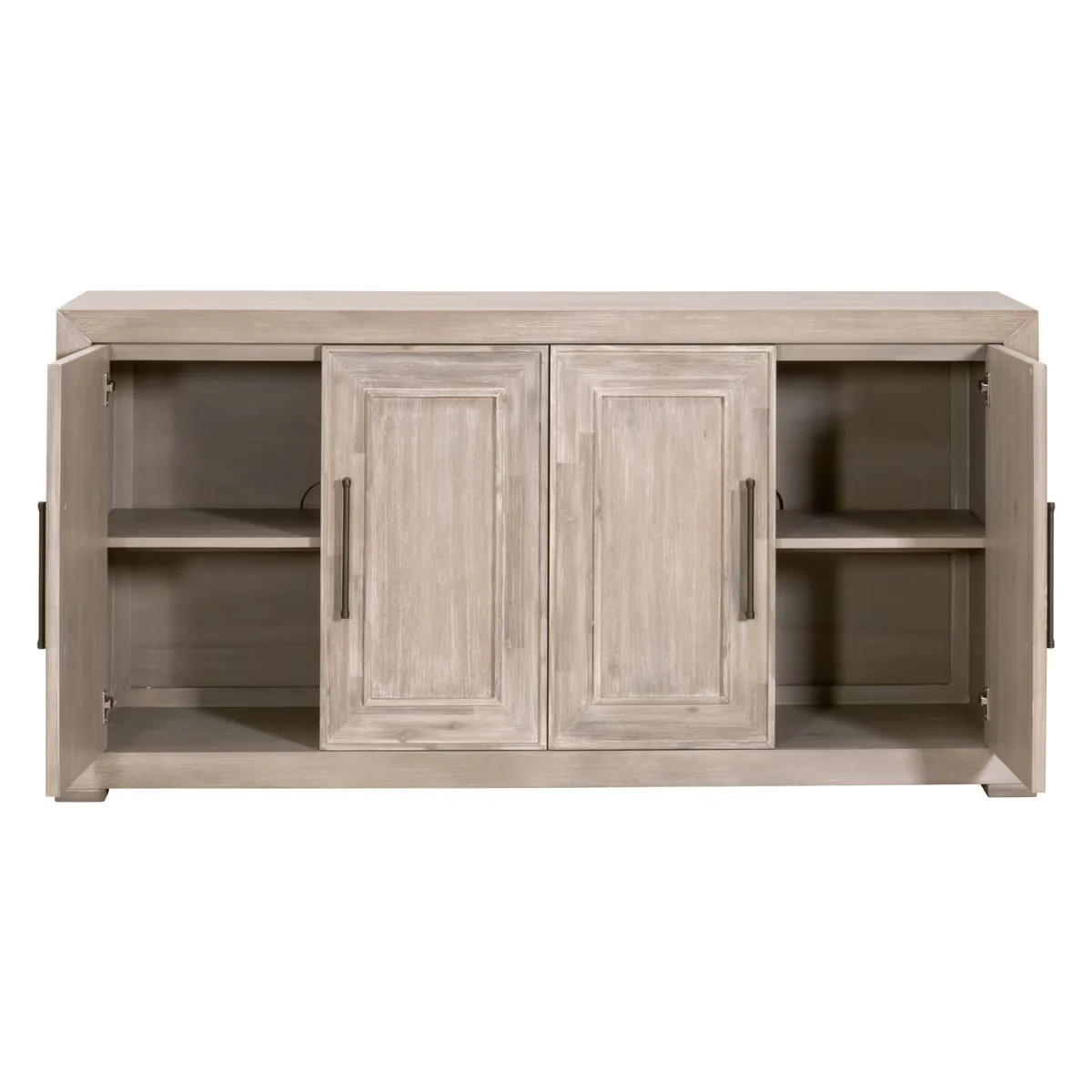 Essentials For Living Hunter Natural Gray Acacia Media Sideboard - Image 3