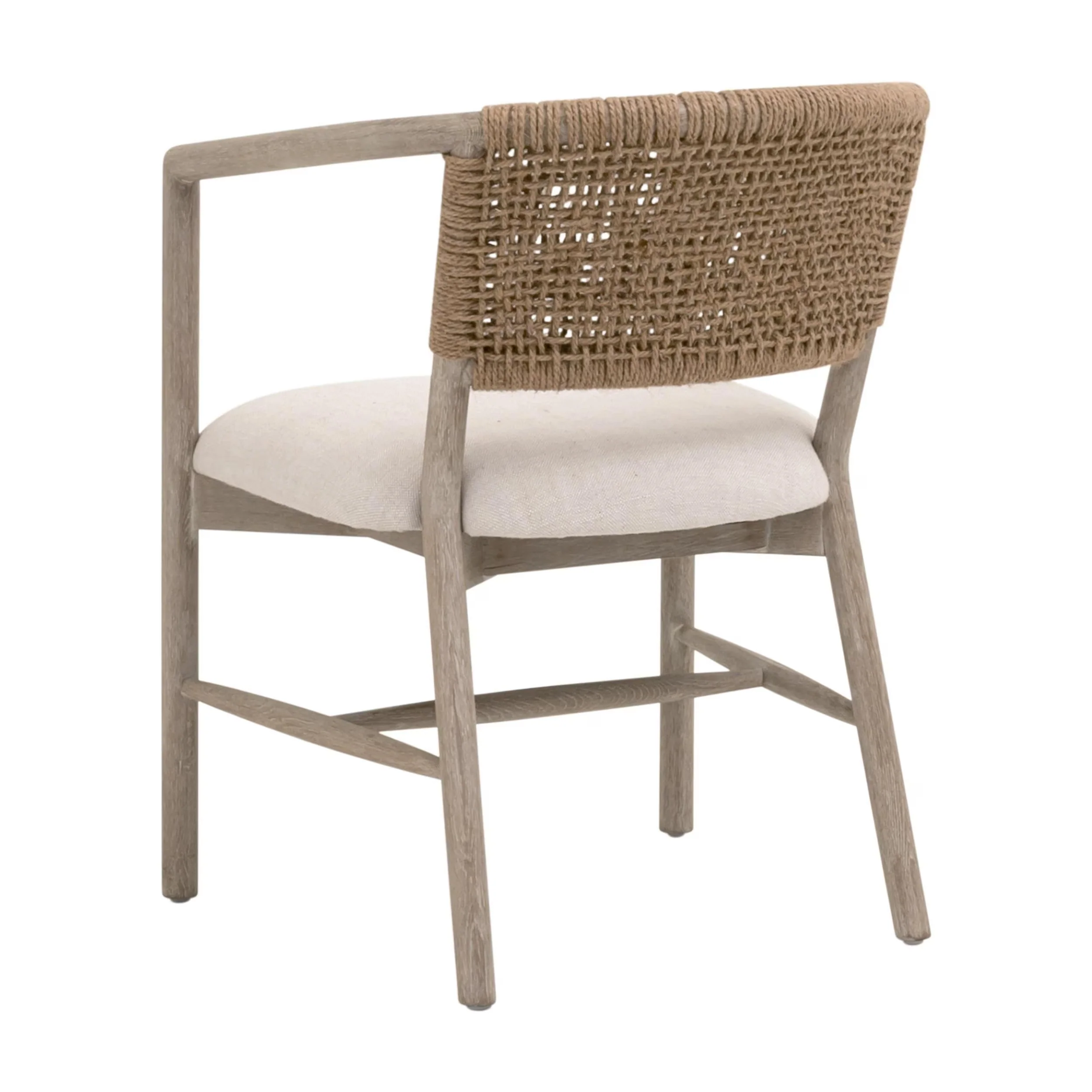 Essentials For Living Juxaposition Accent Chair~ Bisque, Natural Gray Oak, Jute Twine (SET of 2) - Image 4