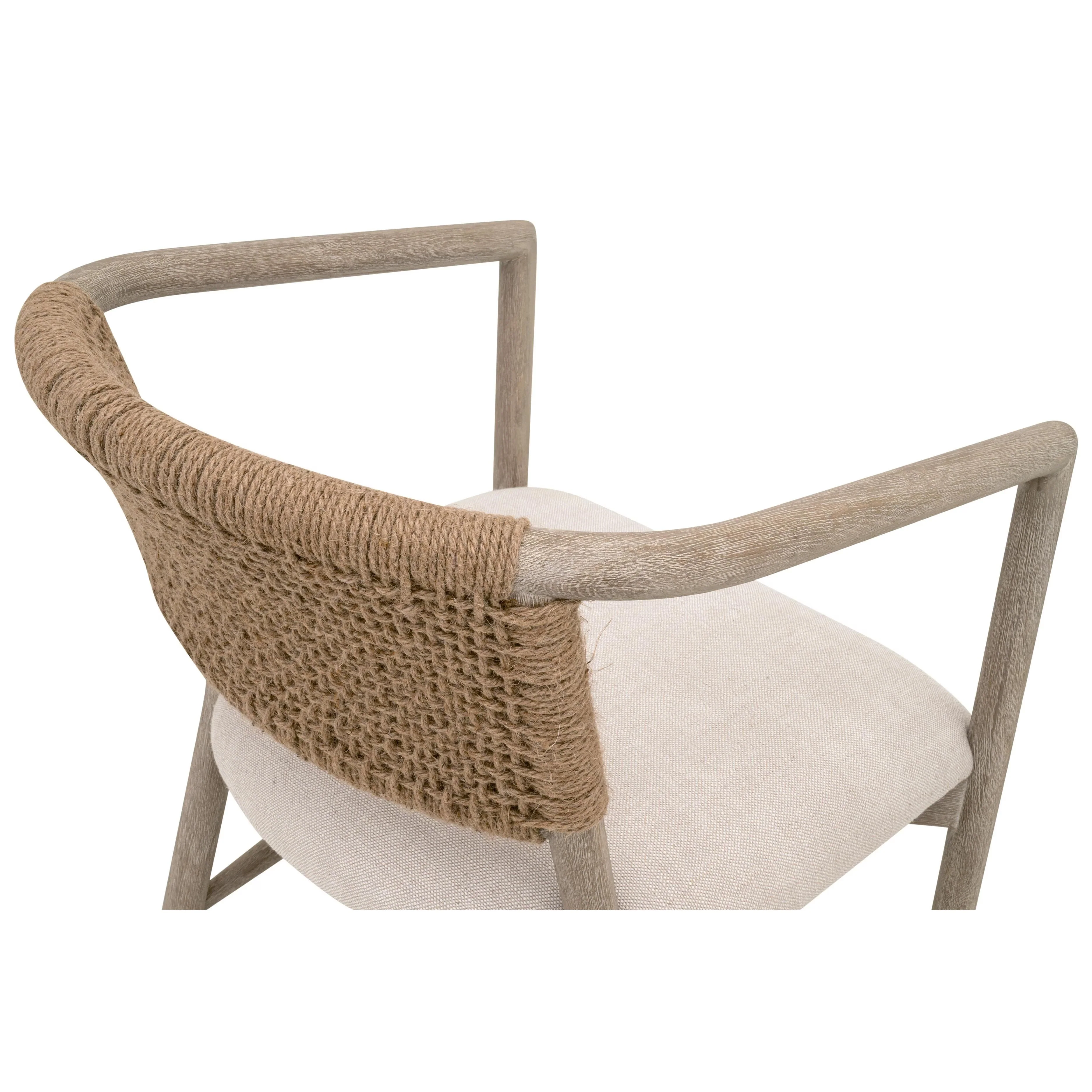 Essentials For Living Juxaposition Accent Chair~ Bisque, Natural Gray Oak, Jute Twine (SET of 2) - Image 6