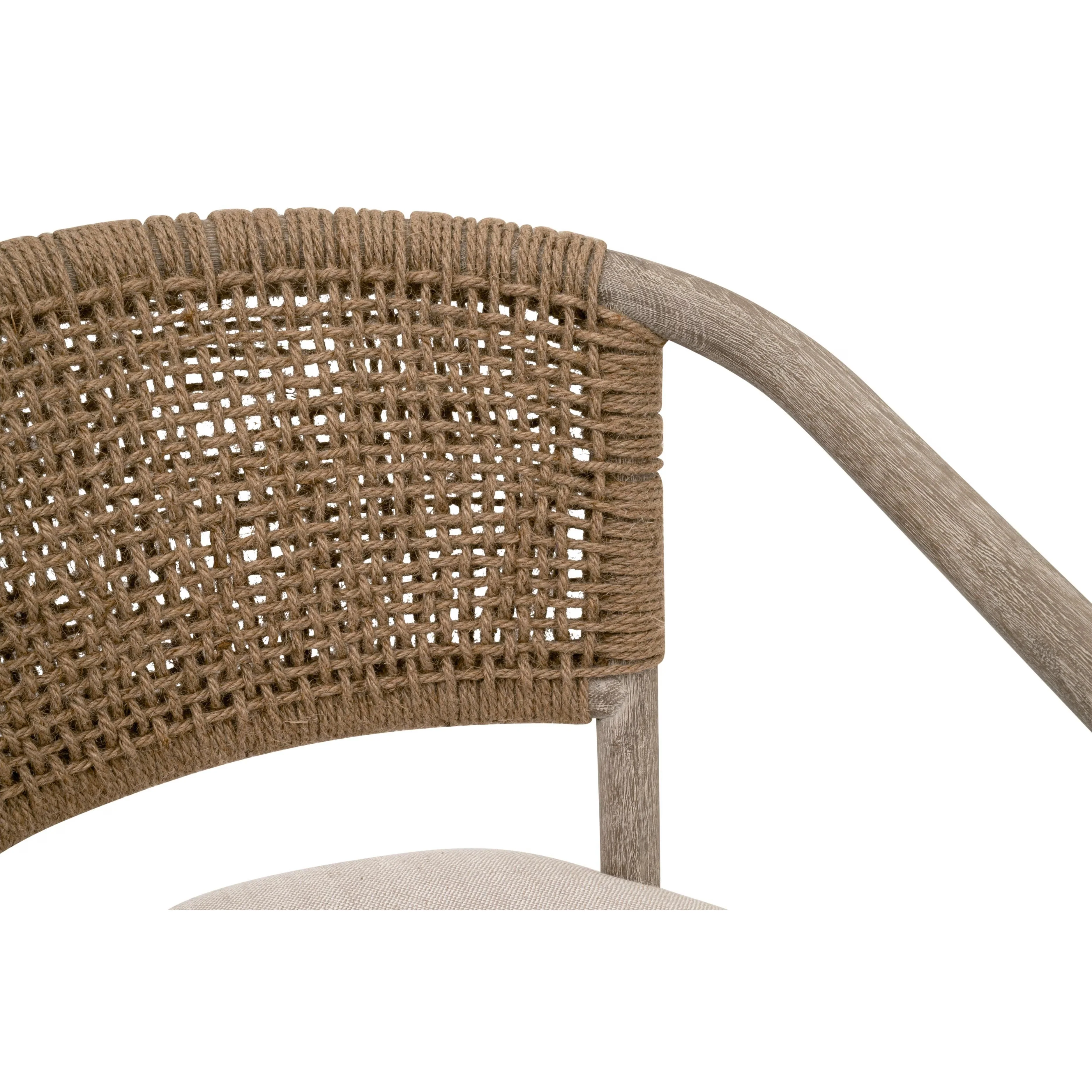 Essentials For Living Juxaposition Accent Chair~ Bisque, Natural Gray Oak, Jute Twine (SET of 2) - Image 7