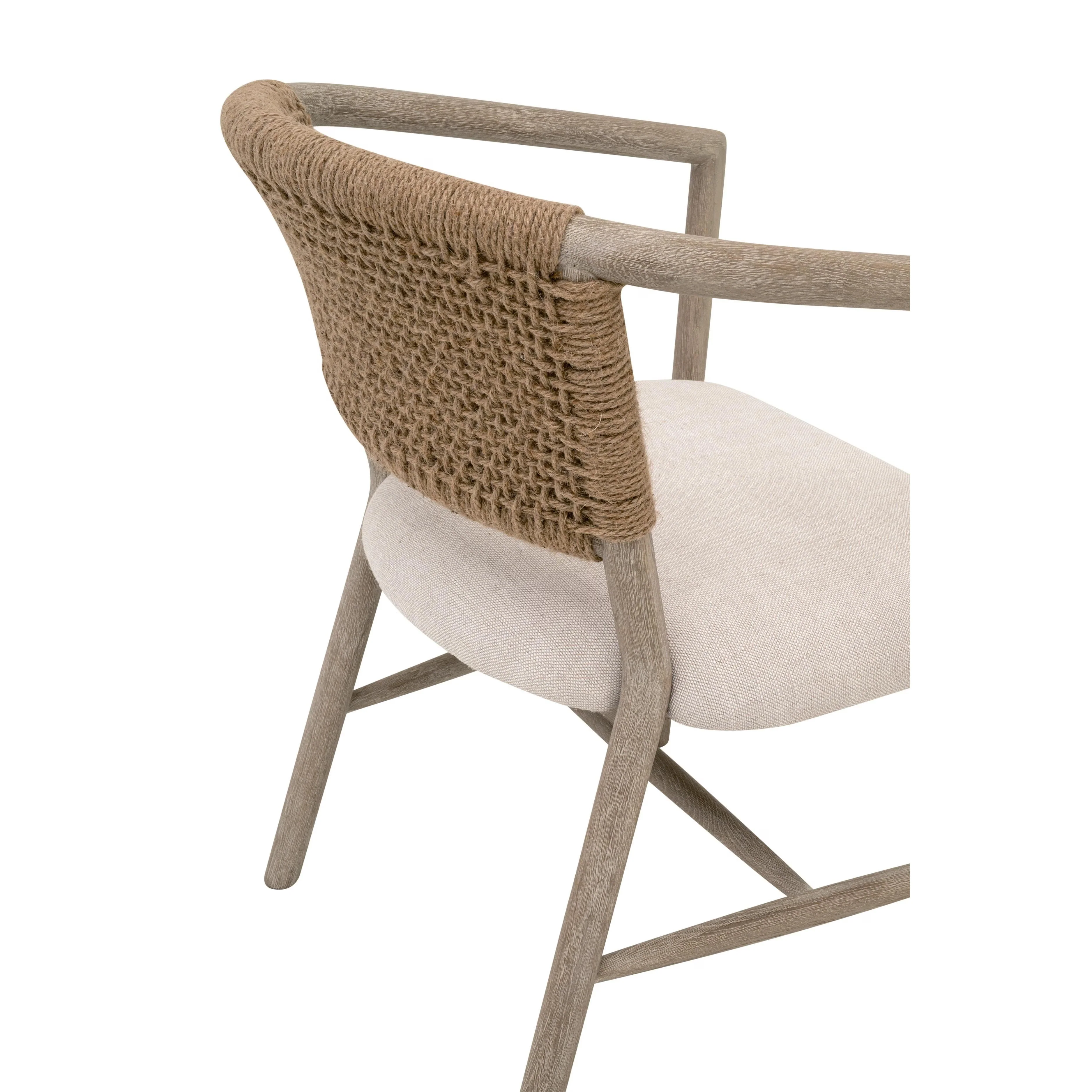 Essentials For Living Juxaposition Accent Chair~ Bisque, Natural Gray Oak, Jute Twine (SET of 2) - Image 9