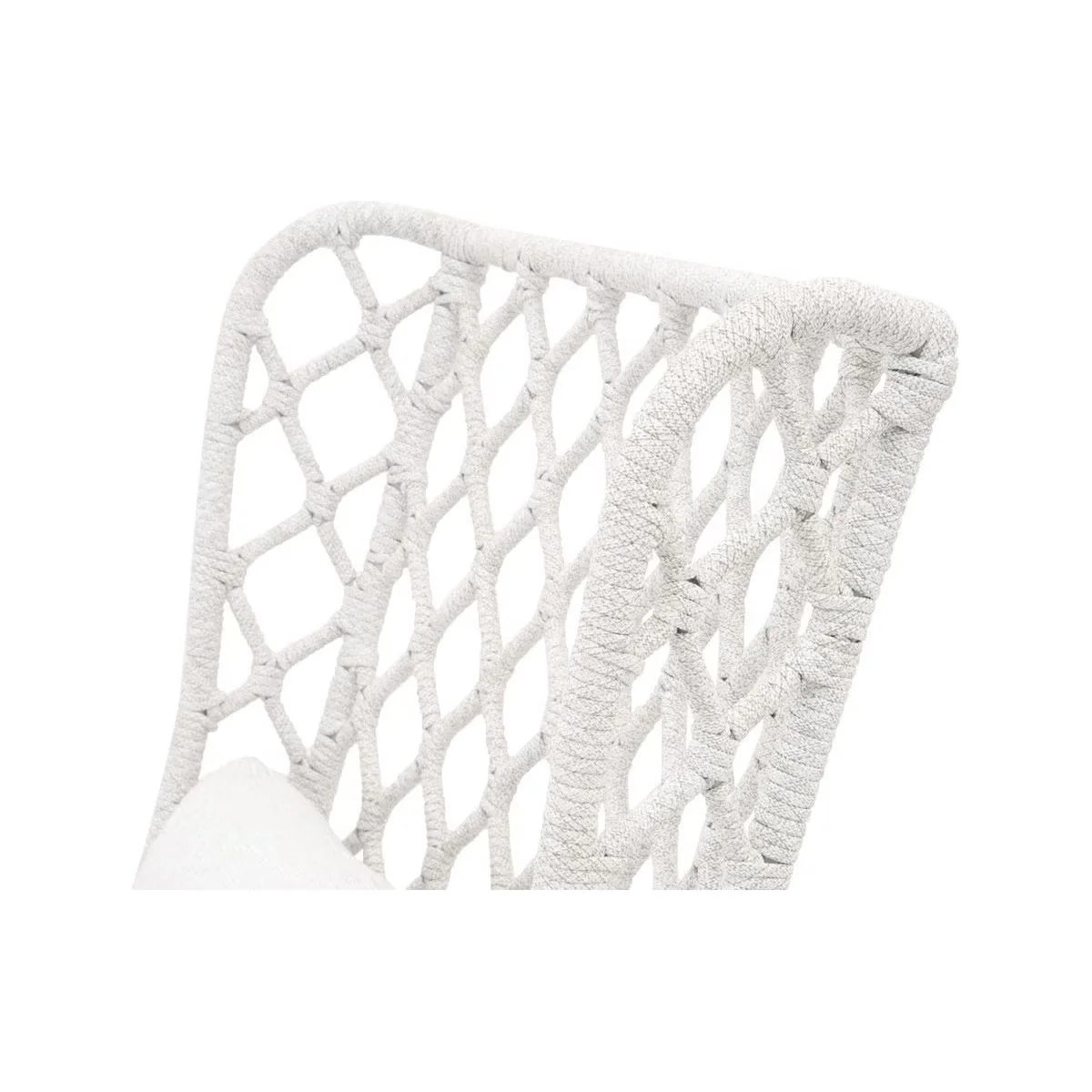 Essentials For Living Lattis Outdoor Wing Chair~ White Speckle Flat Rope, Performance White Speckle, Gray Teak - Image 5