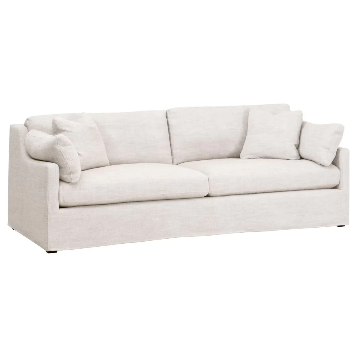 Essentials For Living Lena 95” Slope Arm Slipcovered Sofa ~ Bisque - Image 2