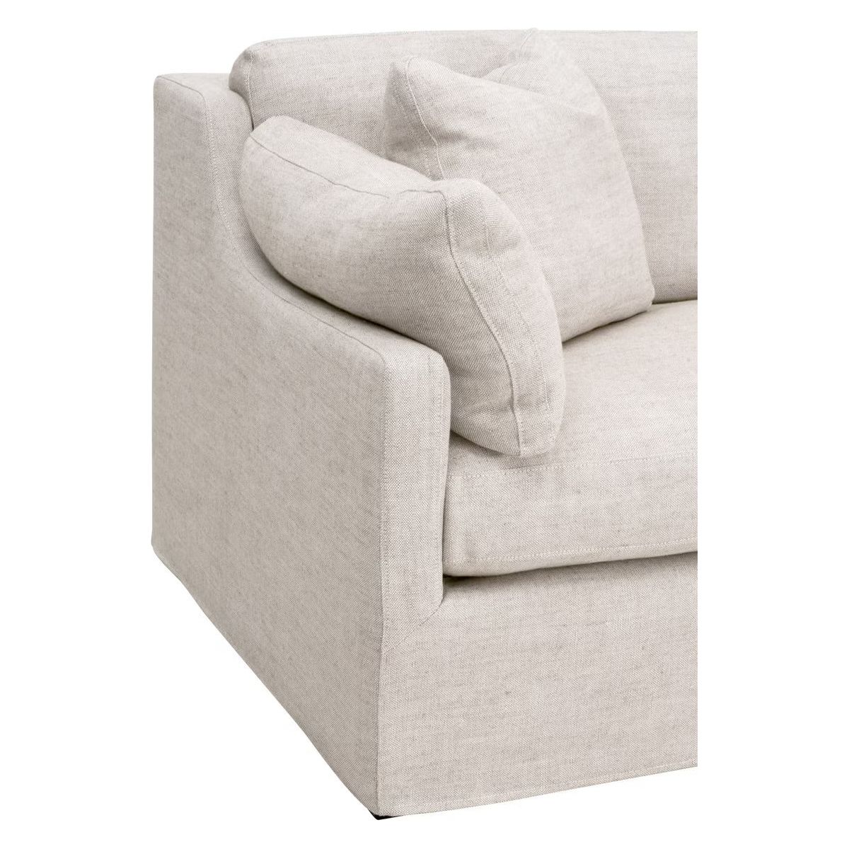 Essentials For Living Lena 95” Slope Arm Slipcovered Sofa ~ Bisque - Image 4
