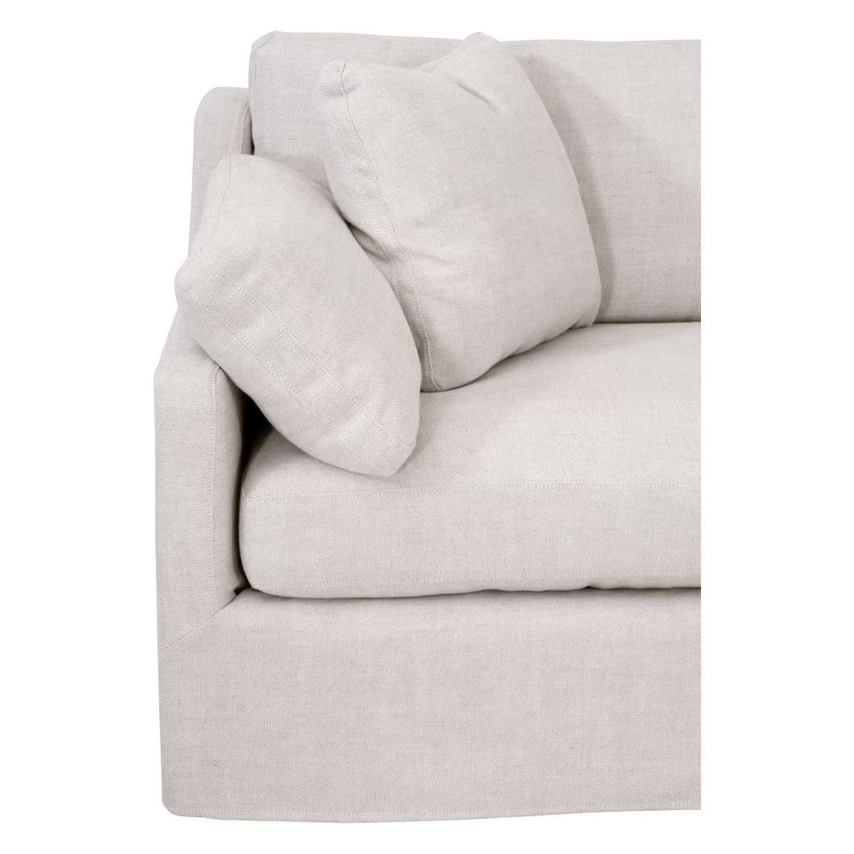 Essentials For Living Lena Modular Slipcover 2-Seat Left Slope Arm Sofa ~ Bisque, Espresso - Image 6