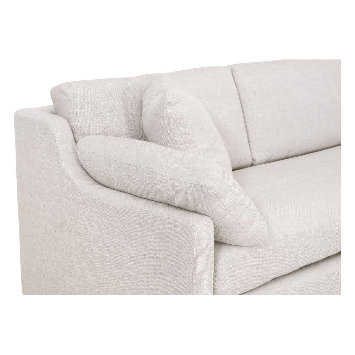 Essentials For Living Lena Modular Slipcover 2-Seat Left Slope Arm Sofa ~ Bisque, Espresso - Image 7