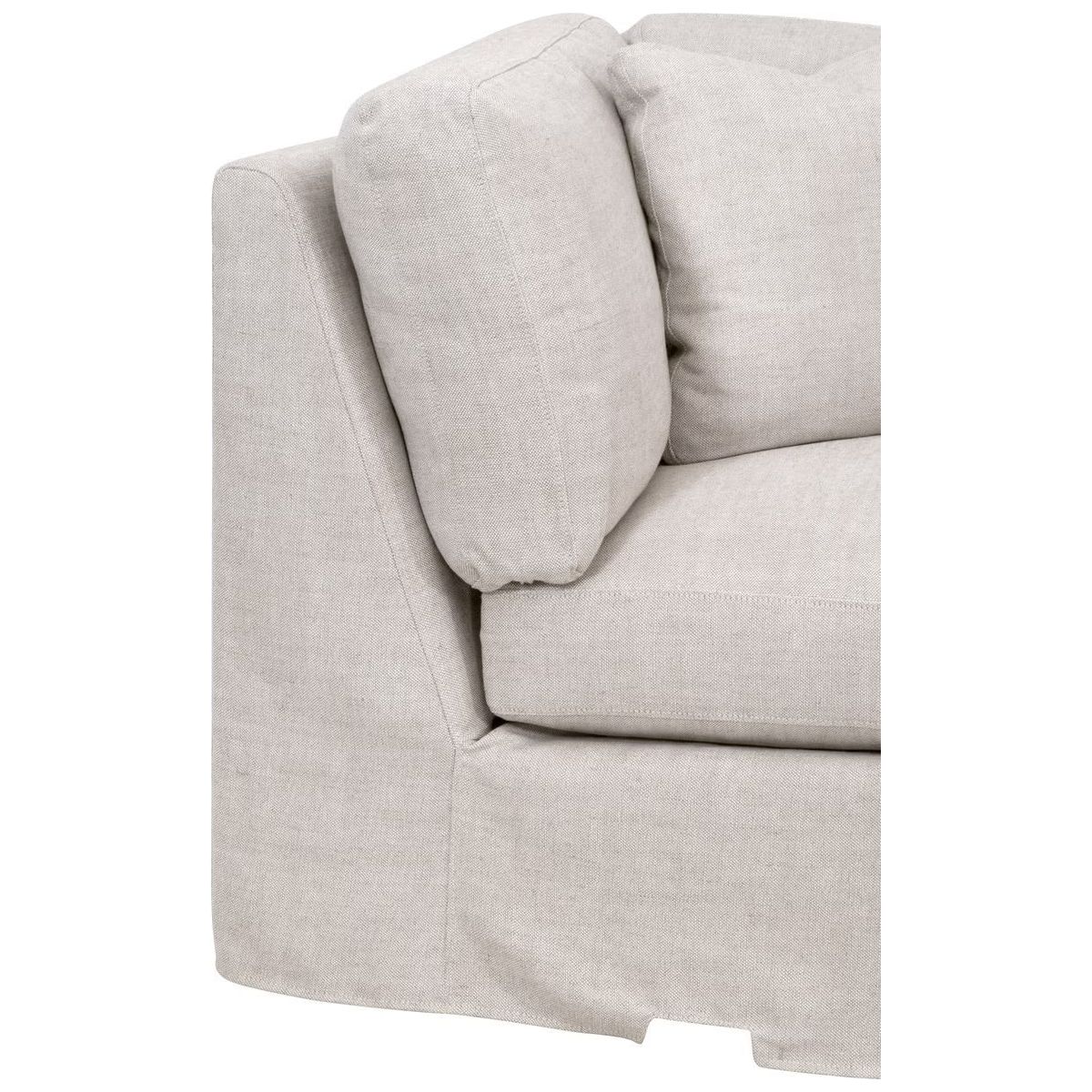 Essentials For Living Lena Modular Slipcover Corner Chair ~ Bisque, Espresso - Image 5