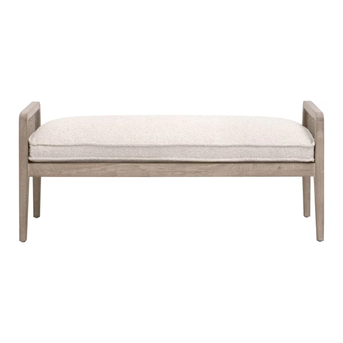 Essentials For Living Leone Bench ~ LiveSmart Gellar-Linen With Natural Gray Oak