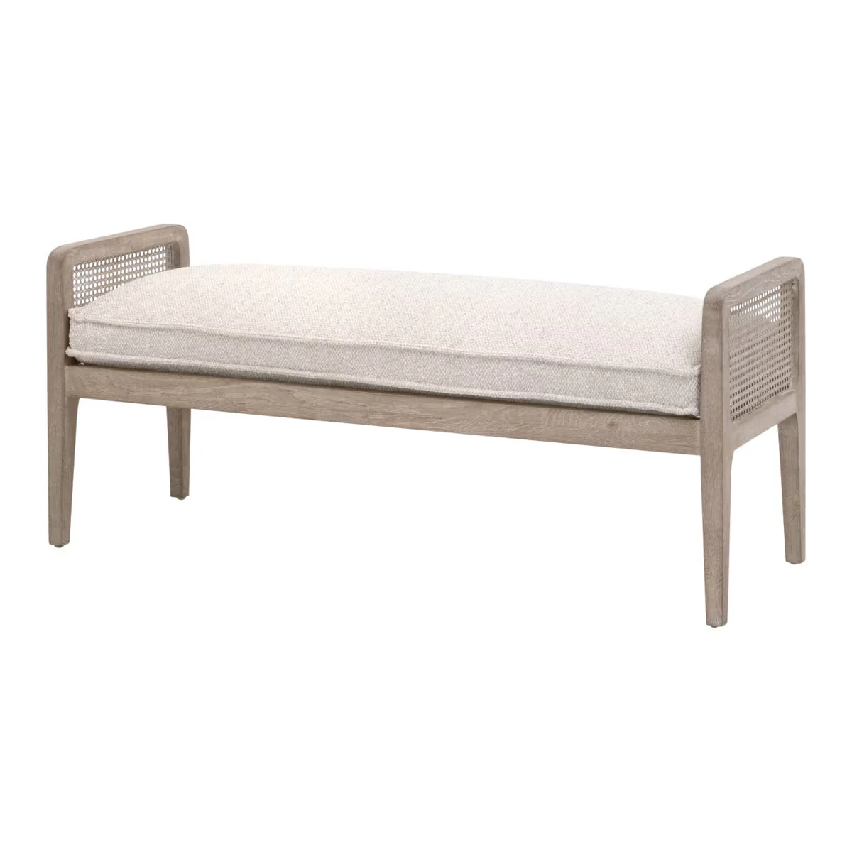 Essentials For Living Leone Bench ~ LiveSmart Gellar-Linen With Natural Gray Oak - Image 2