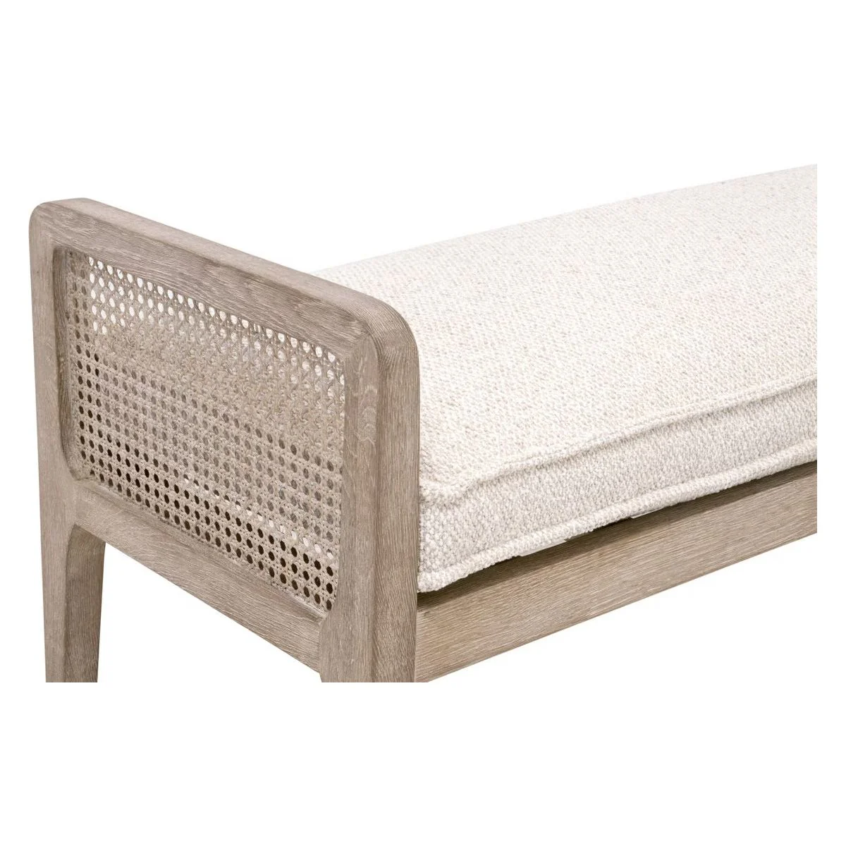 Essentials For Living Leone Bench ~ LiveSmart Gellar-Linen With Natural Gray Oak - Image 4