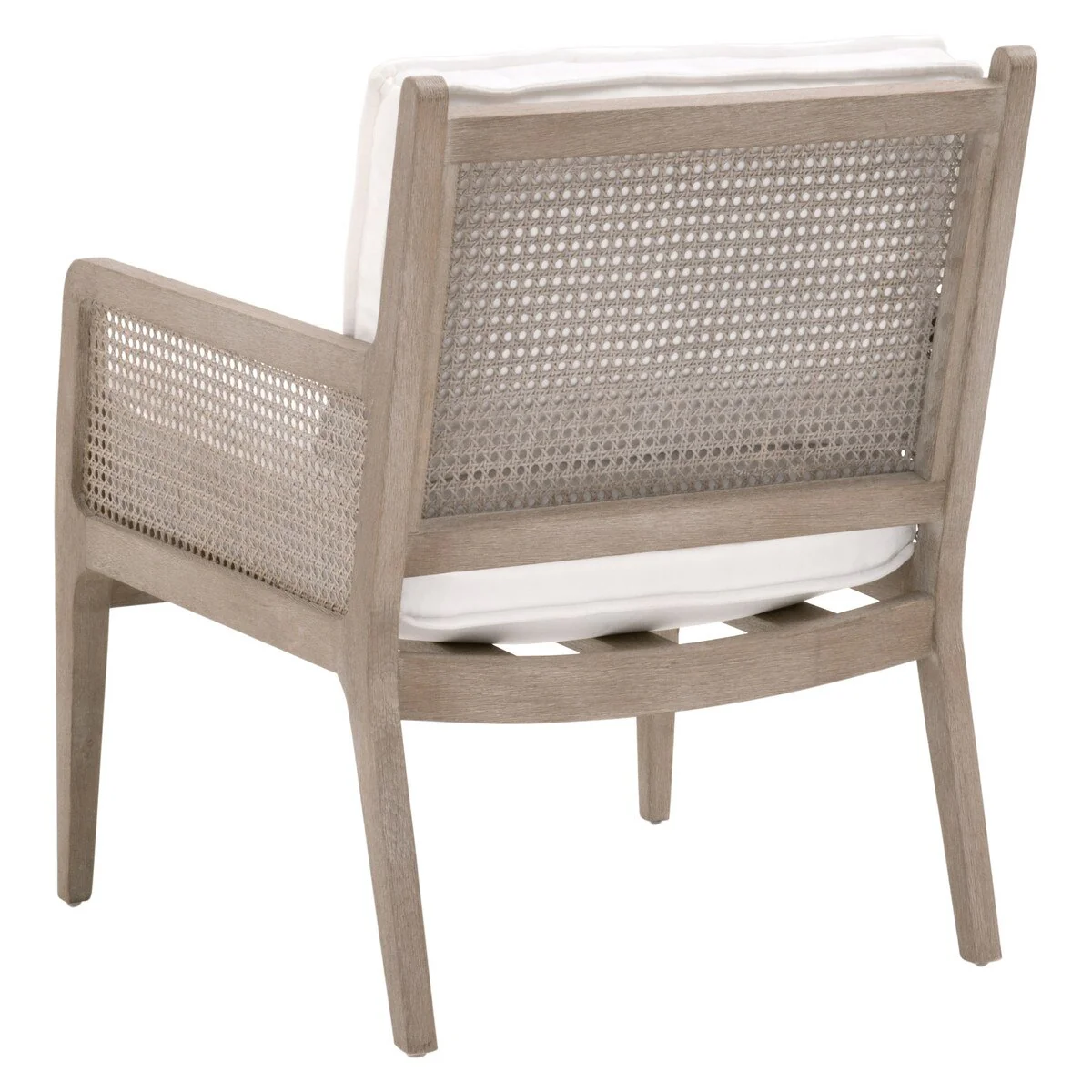 Essentials For Living Leone Club Chair ~ LiveSmart Peyton-Pearl, Natural Gray Oak, Cane - Image 4