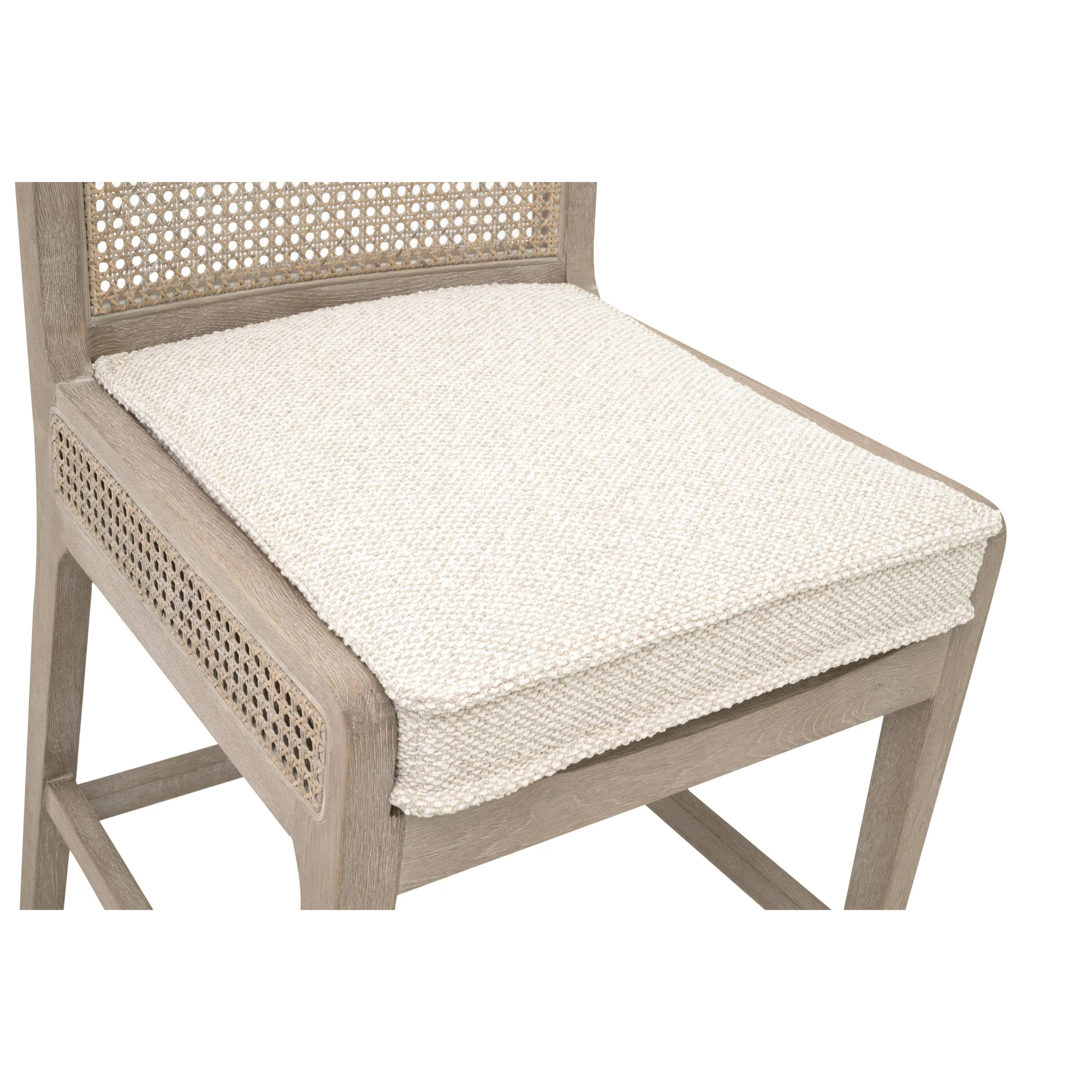 Essentials For Living Leone Counter Stool ~ LiveSmart Gellar Linen, Natural Gray Oak, Cane - Image 9
