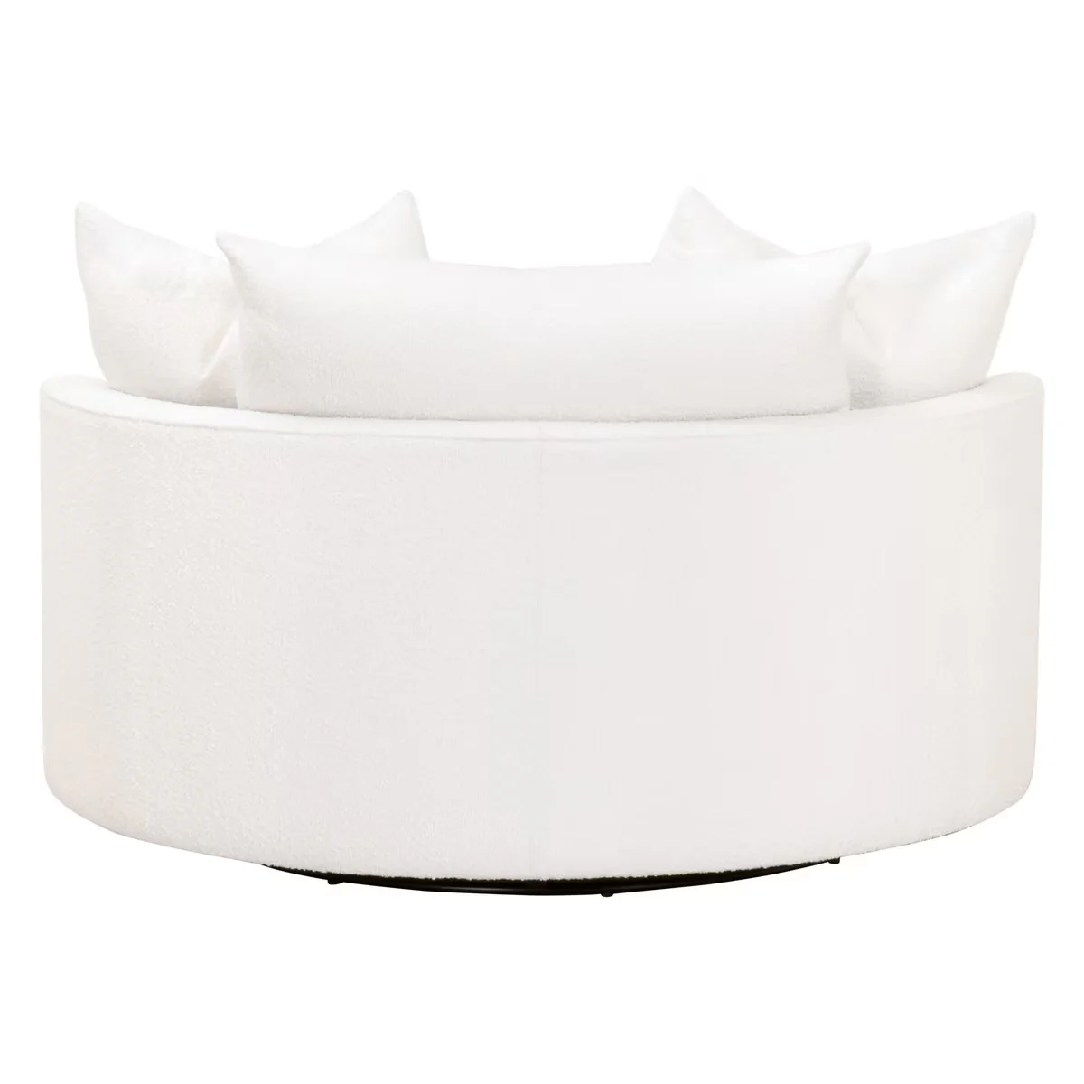 Essentials For Living Lourne Grand Swivel Sofa Chair ~ LiveSmart Boucle-Snow - Image 5