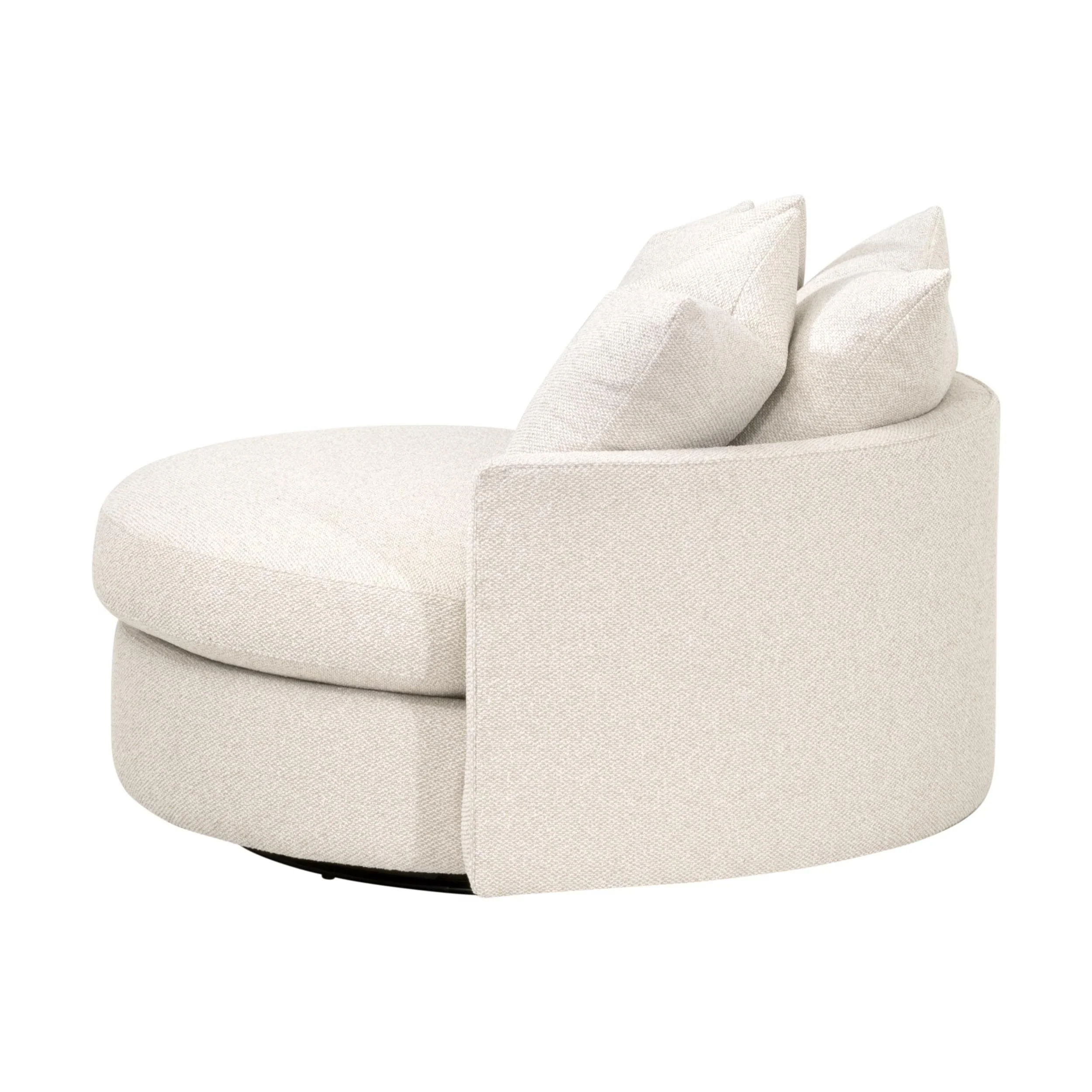 Essentials For Living Lourne Grand Swivel Sofa Chair ~ LiveSmart Gellar Linen - Image 3