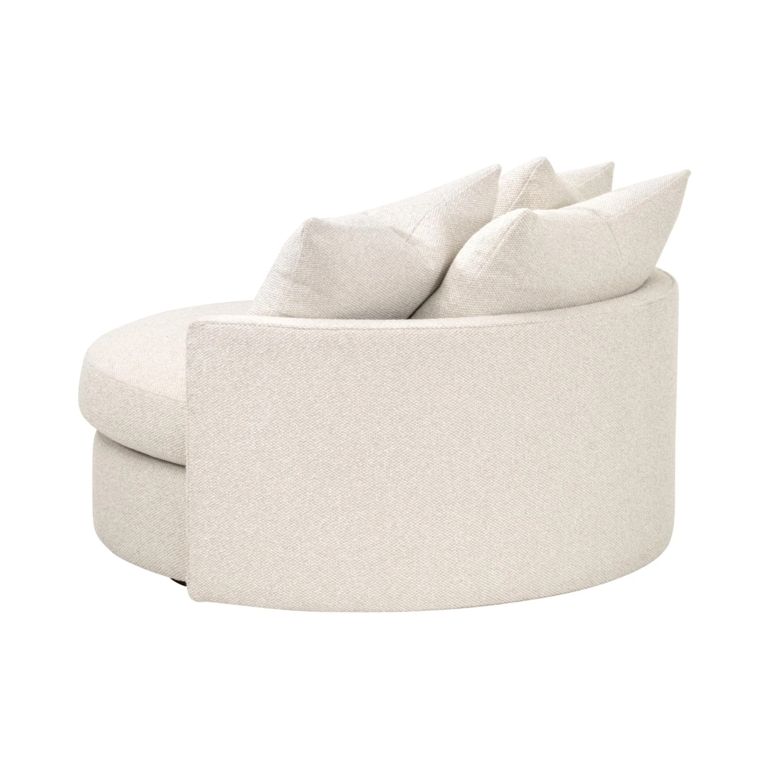 Essentials For Living Lourne Grand Swivel Sofa Chair ~ LiveSmart Gellar Linen - Image 4