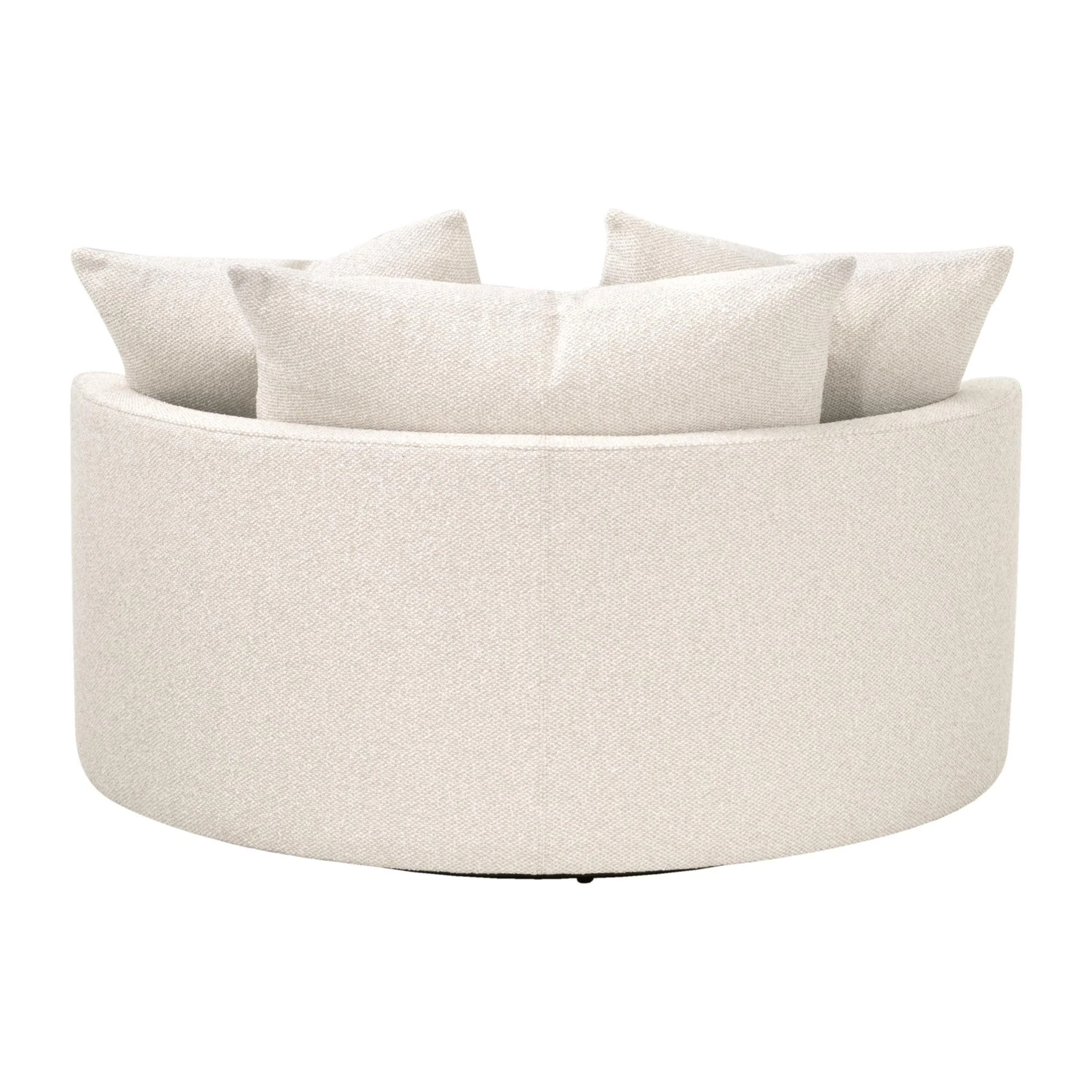 Essentials For Living Lourne Grand Swivel Sofa Chair ~ LiveSmart Gellar Linen - Image 5