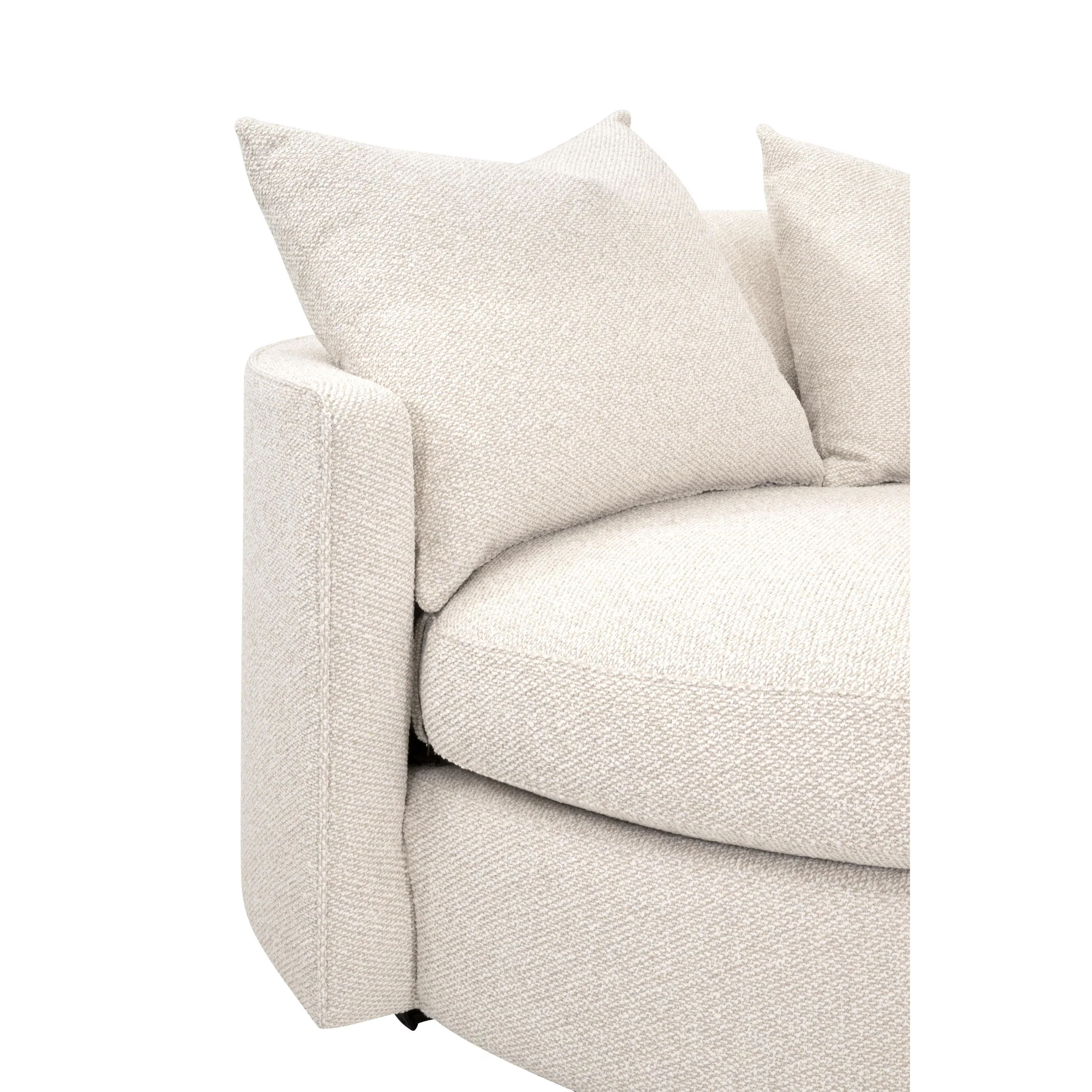 Essentials For Living Lourne Grand Swivel Sofa Chair ~ LiveSmart Gellar Linen - Image 7